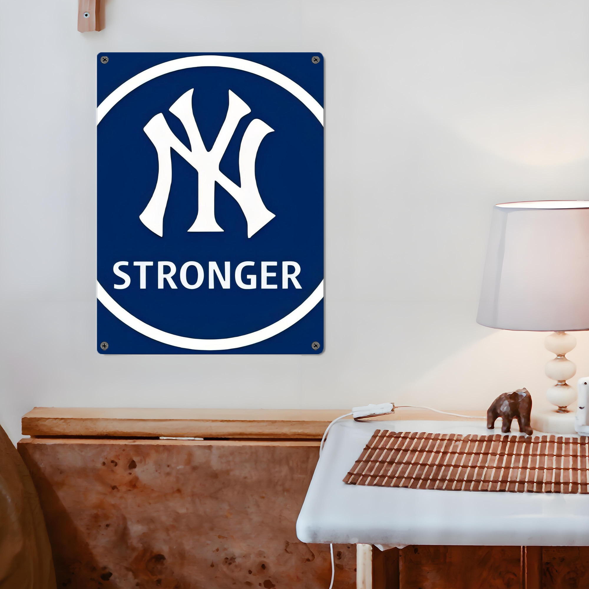 New York Yankees 346 Vintage Metal Tin Sign 12x16inch – Retro Wall Art Decor For Home, Bar, Kitchen, Bedroom, Office – Durable Iron Sheet Poster, Easy To Hang, Full-Color Printing