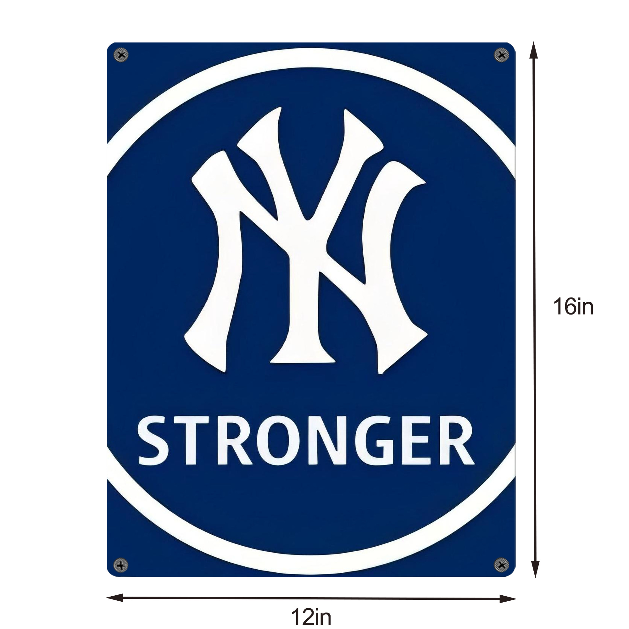 New York Yankees 346 Vintage Metal Tin Sign 12x16inch – Retro Wall Art Decor For Home, Bar, Kitchen, Bedroom, Office – Durable Iron Sheet Poster, Easy To Hang, Full-Color Printing