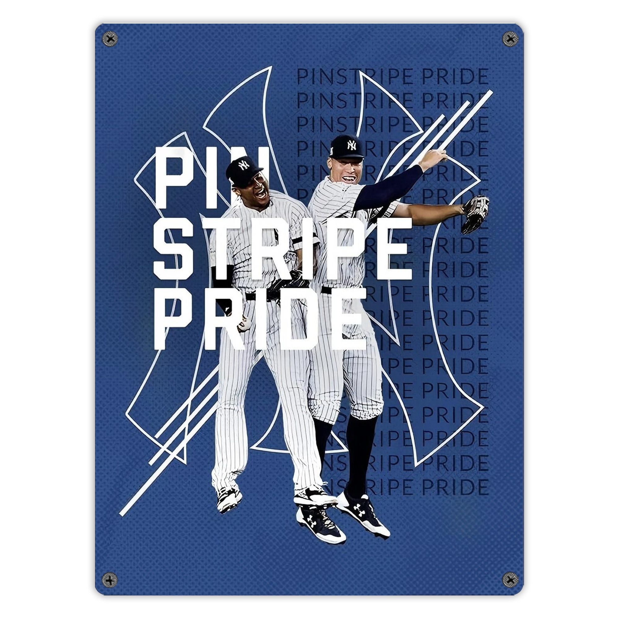 New York Yankees 196 Vintage Metal Tin Sign 12x16inch – Retro Wall Art Decor For Home, Bar, Kitchen, Bedroom, Office – Durable Iron Sheet Poster, Easy To Hang, Full-Color Printing