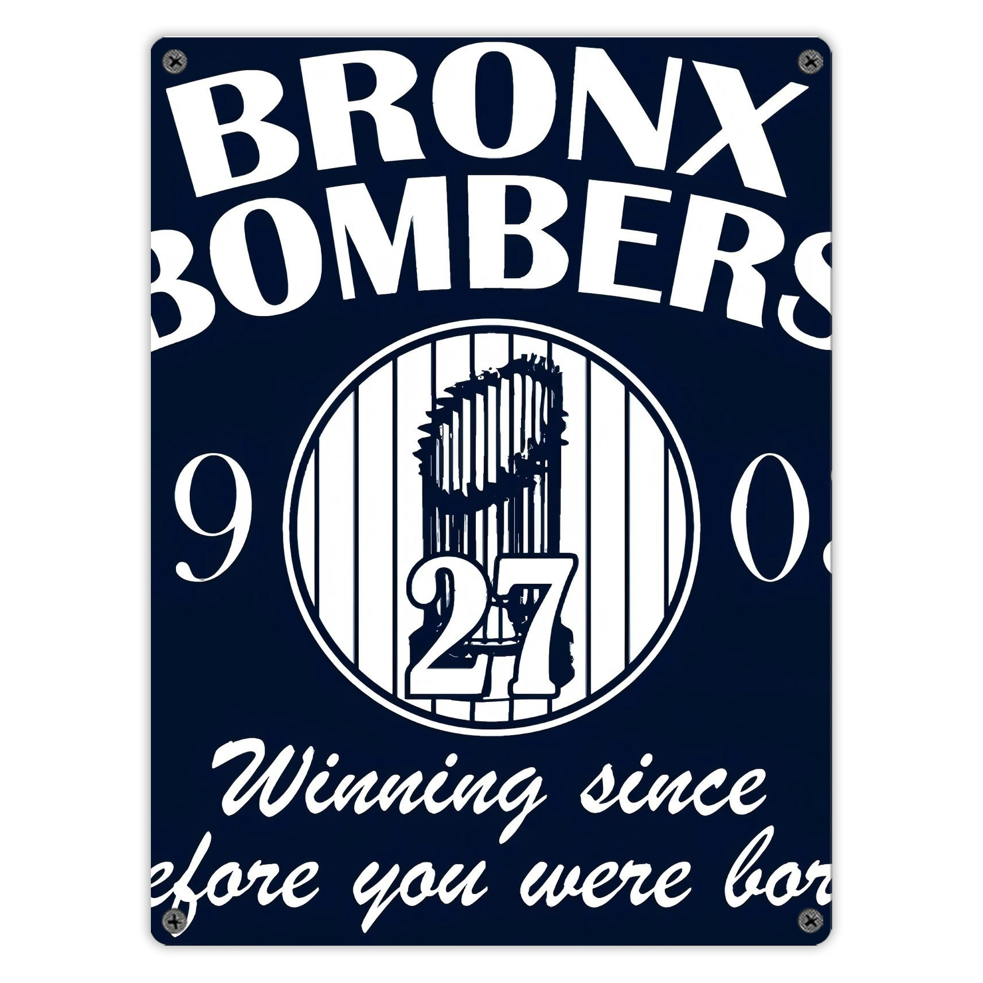 New York Yankees 240 Vintage Metal Tin Sign 12x16inch – Retro Wall Art Decor For Home, Bar, Kitchen, Bedroom, Office – Durable Iron Sheet Poster, Easy To Hang, Full-Color Printing