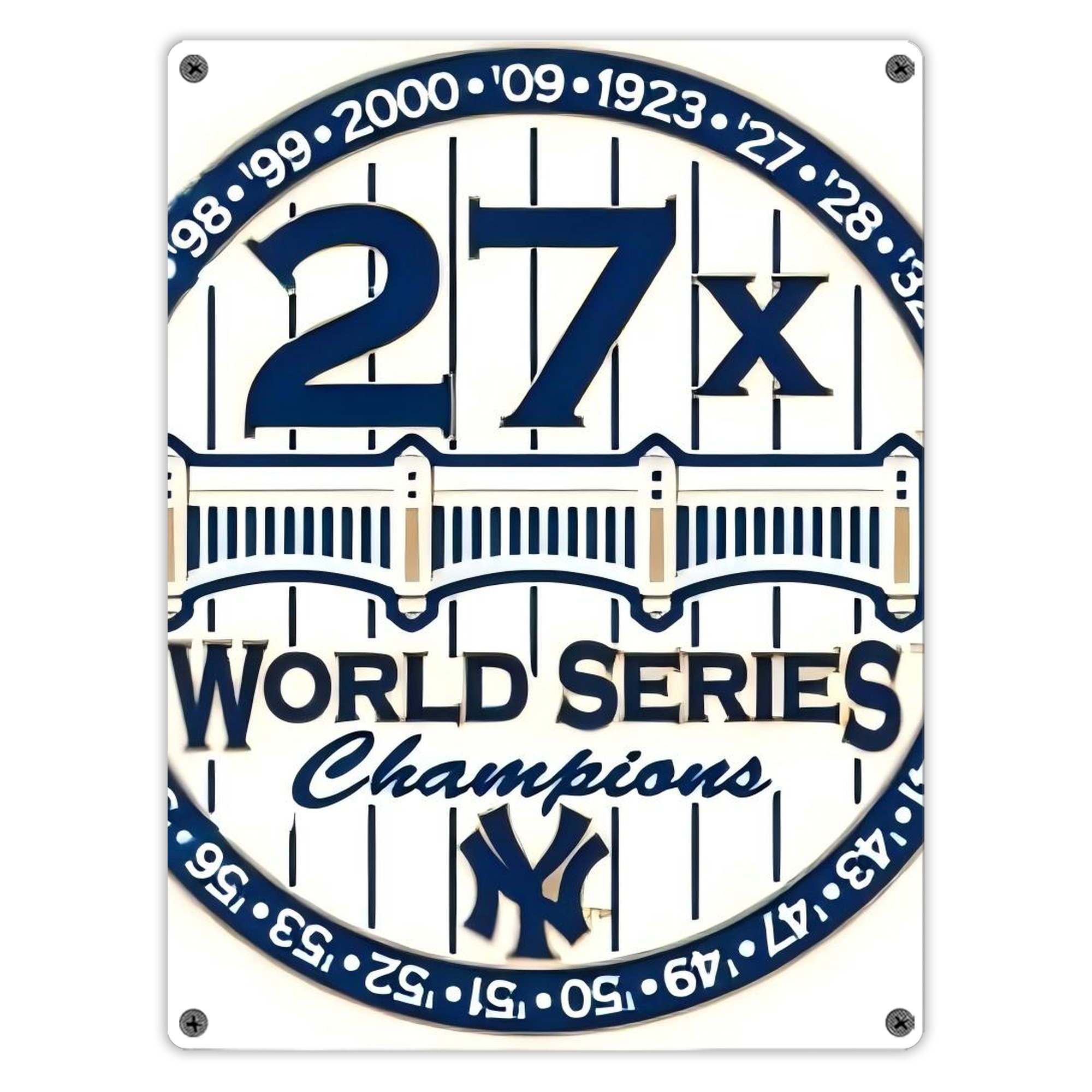 New York Yankees 263 Vintage Metal Tin Sign 12x16inch – Retro Wall Art Decor For Home, Bar, Kitchen, Bedroom, Office – Durable Iron Sheet Poster, Easy To Hang, Full-Color Printing