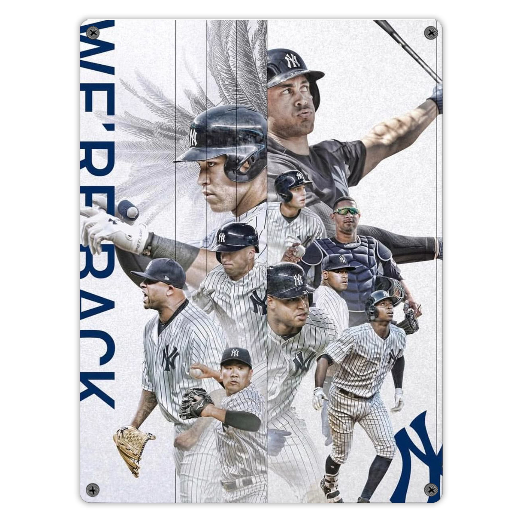 New York Yankees 305 Vintage Metal Tin Sign 12x16inch – Retro Wall Art Decor For Home, Bar, Kitchen, Bedroom, Office – Durable Iron Sheet Poster, Easy To Hang, Full-Color Printing
