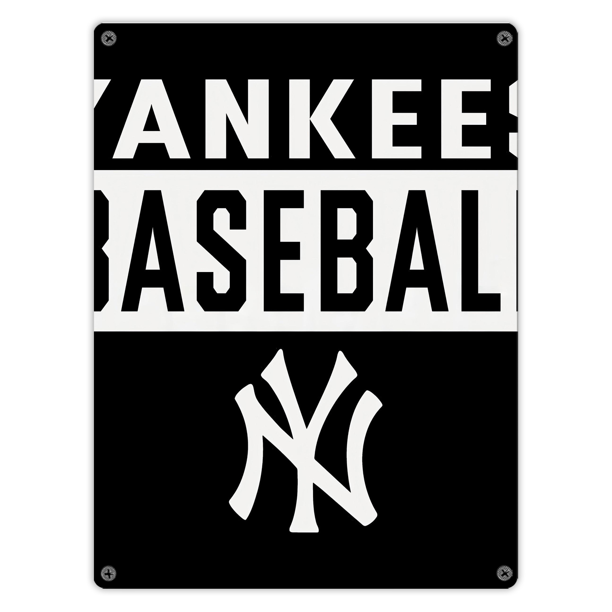 New York Yankees 266 Vintage Metal Tin Sign 12x16inch – Retro Wall Art Decor For Home, Bar, Kitchen, Bedroom, Office – Durable Iron Sheet Poster, Easy To Hang, Full-Color Printing