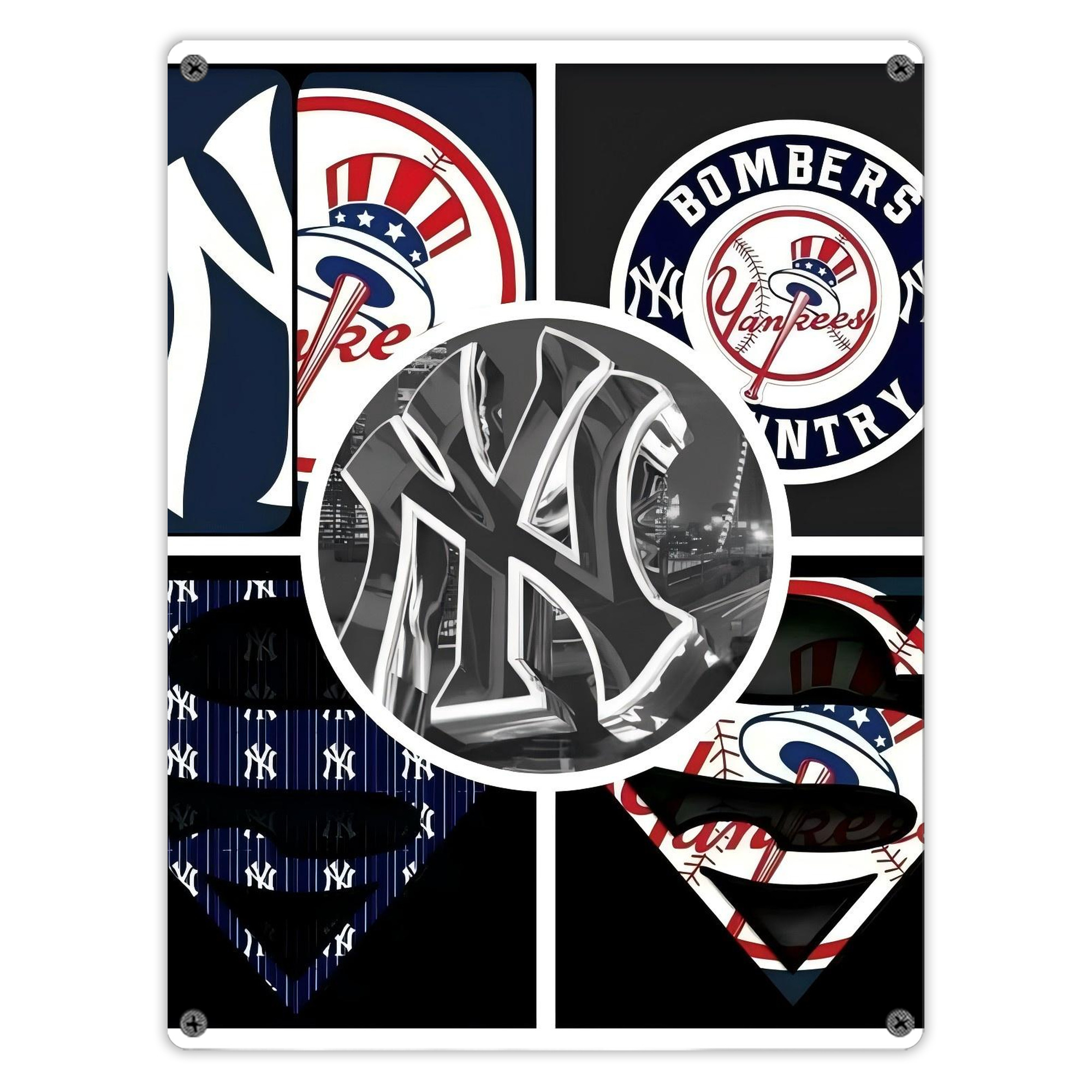 New York Yankees 269 Vintage Metal Tin Sign 12x16inch – Retro Wall Art Decor For Home, Bar, Kitchen, Bedroom, Office – Durable Iron Sheet Poster, Easy To Hang, Full-Color Printing