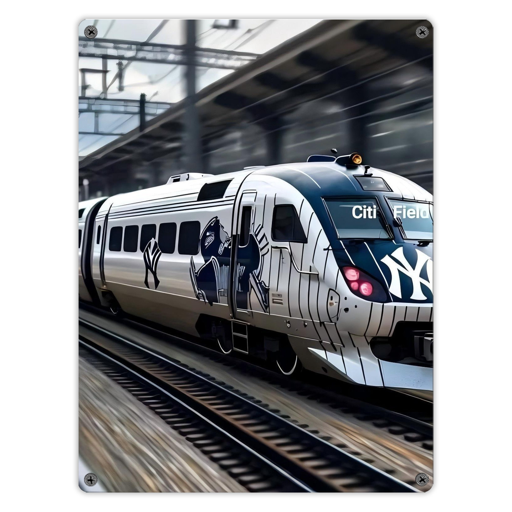 New York Yankees 342 Vintage Metal Tin Sign 12x16inch – Retro Wall Art Decor For Home, Bar, Kitchen, Bedroom, Office – Durable Iron Sheet Poster, Easy To Hang, Full-Color Printing