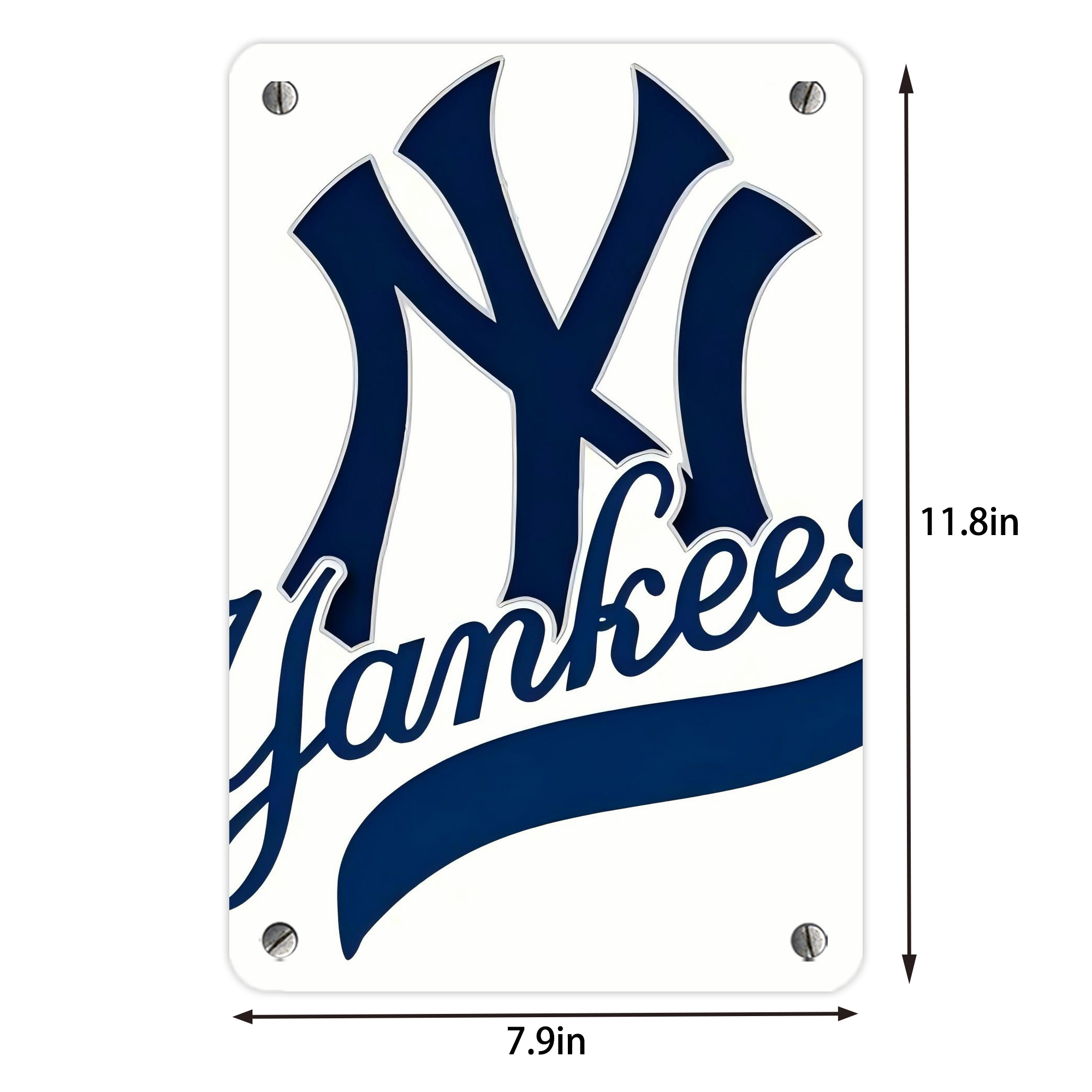 New York Yankees 116 Metal Tin Sign 8x12inch - High-Quality Full-Print Decorative Wall Art, Durable Rust-Resistant Metal Plaque For Living Room, Bedroom, Kitchen, Office, Bar Décor