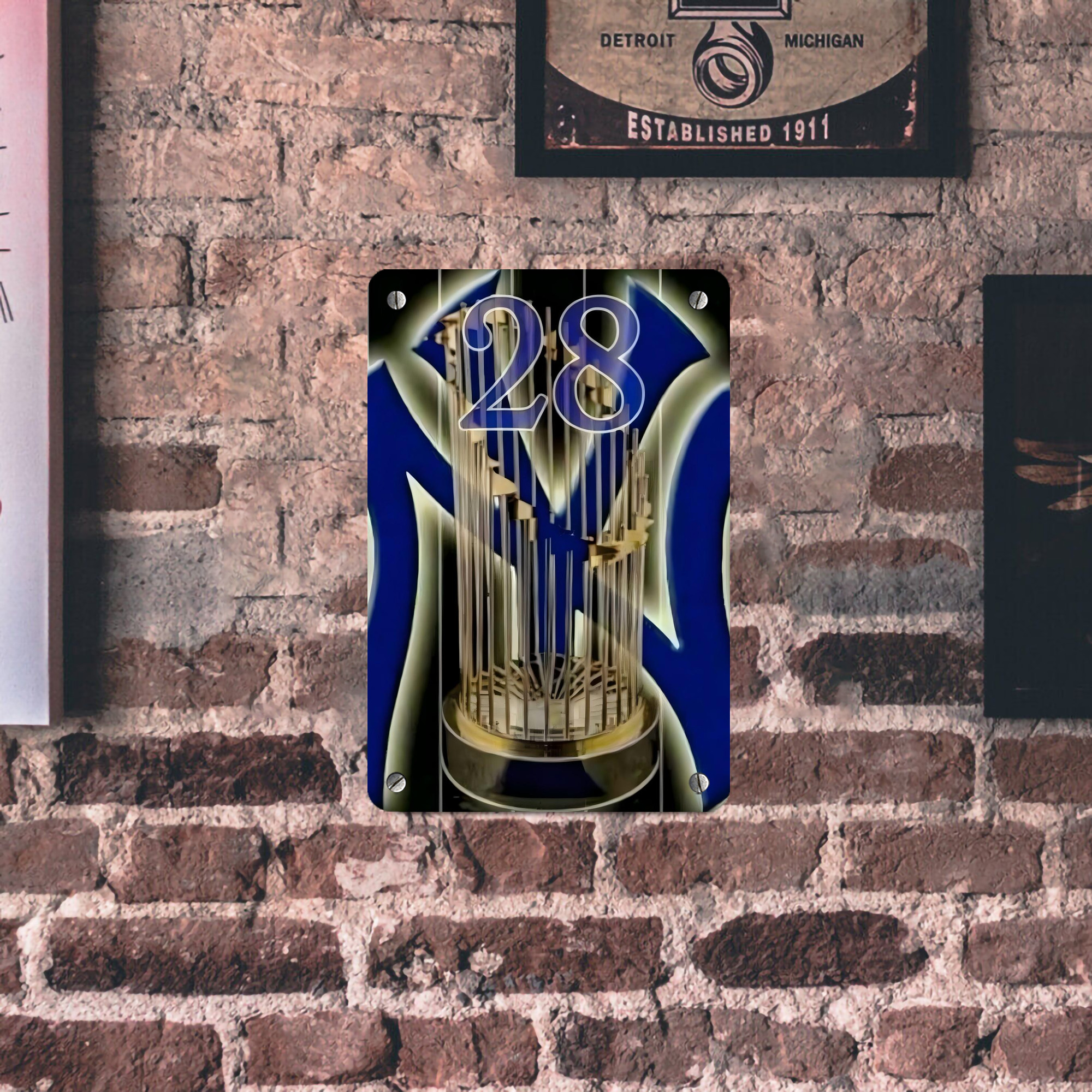 New York Yankees 172 Metal Tin Sign 8x12inch - High-Quality Full-Print Decorative Wall Art, Durable Rust-Resistant Metal Plaque For Living Room, Bedroom, Kitchen, Office, Bar Décor