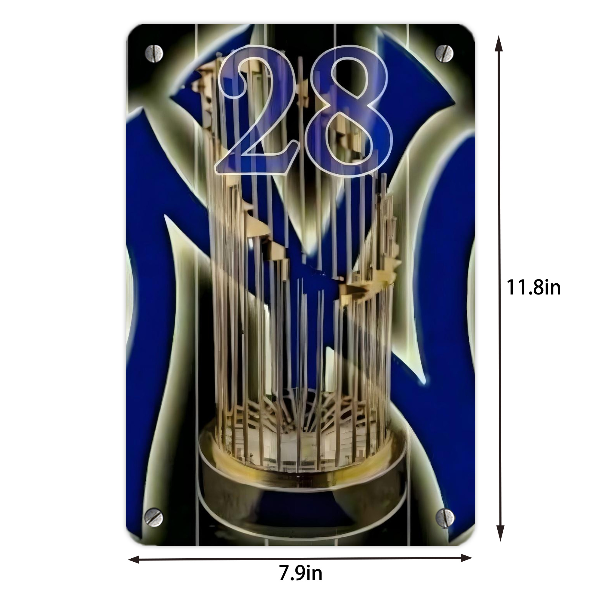 New York Yankees 172 Metal Tin Sign 8x12inch - High-Quality Full-Print Decorative Wall Art, Durable Rust-Resistant Metal Plaque For Living Room, Bedroom, Kitchen, Office, Bar Décor