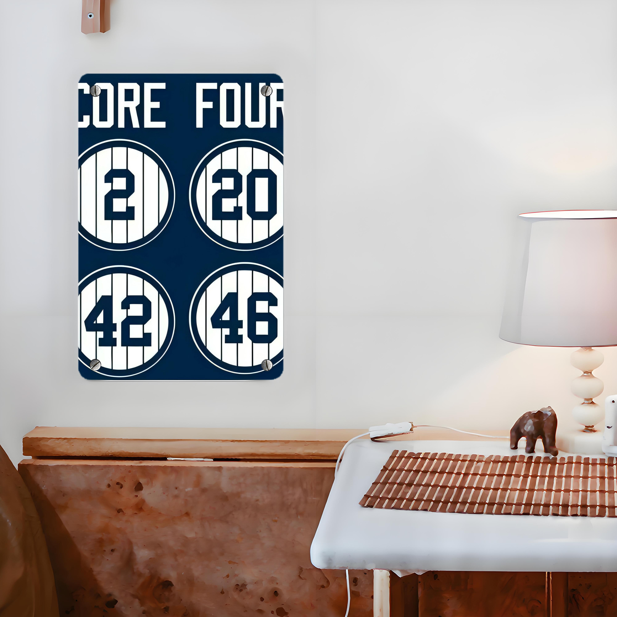 New York Yankees 223 Metal Tin Sign 8x12inch - High-Quality Full-Print Decorative Wall Art, Durable Rust-Resistant Metal Plaque For Living Room, Bedroom, Kitchen, Office, Bar Décor