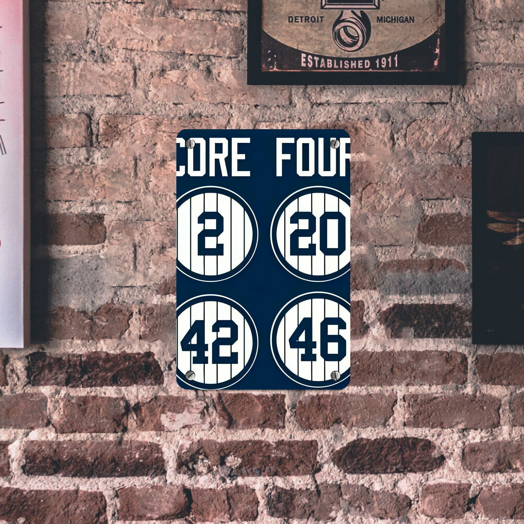 New York Yankees 223 Metal Tin Sign 8x12inch - High-Quality Full-Print Decorative Wall Art, Durable Rust-Resistant Metal Plaque For Living Room, Bedroom, Kitchen, Office, Bar Décor