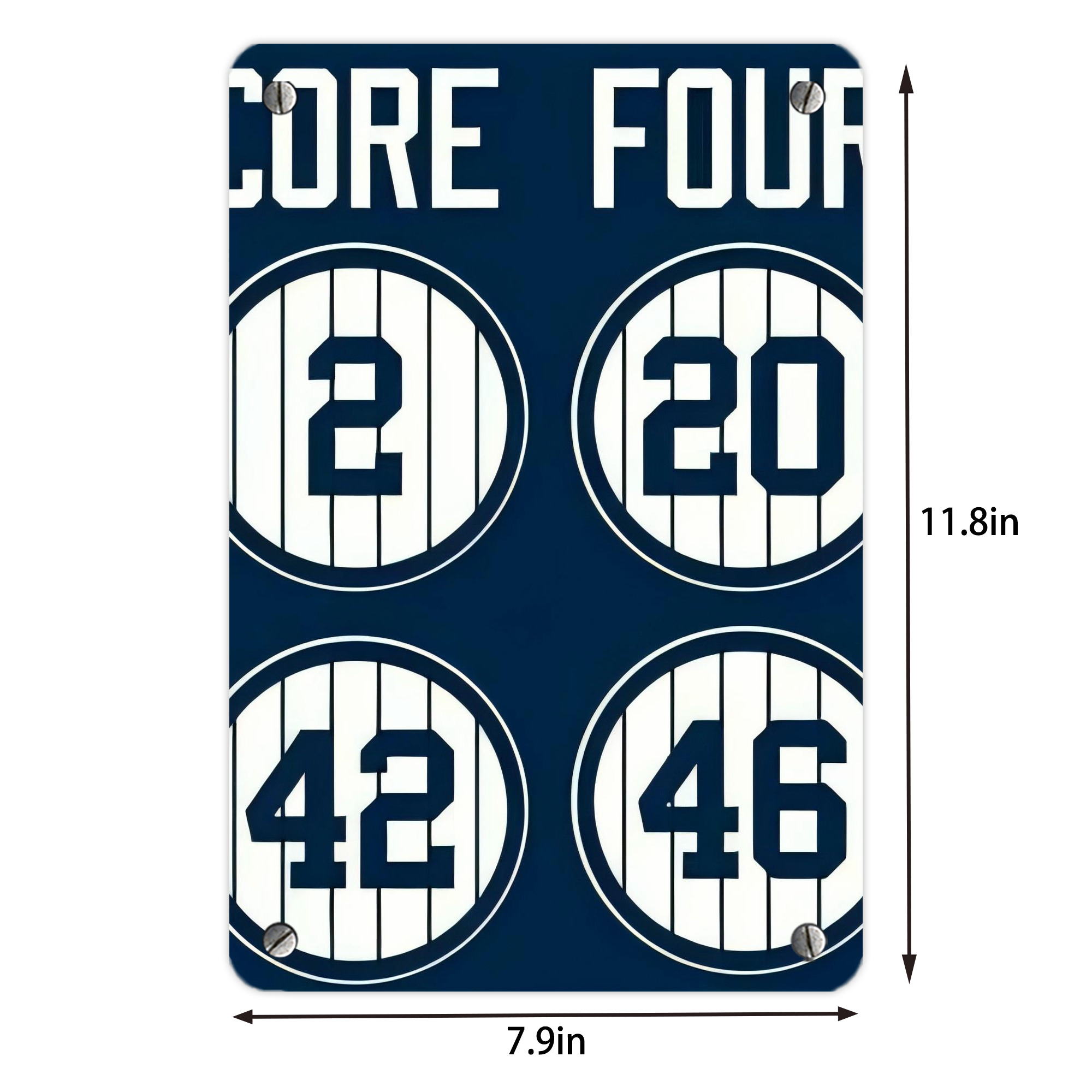 New York Yankees 223 Metal Tin Sign 8x12inch - High-Quality Full-Print Decorative Wall Art, Durable Rust-Resistant Metal Plaque For Living Room, Bedroom, Kitchen, Office, Bar Décor