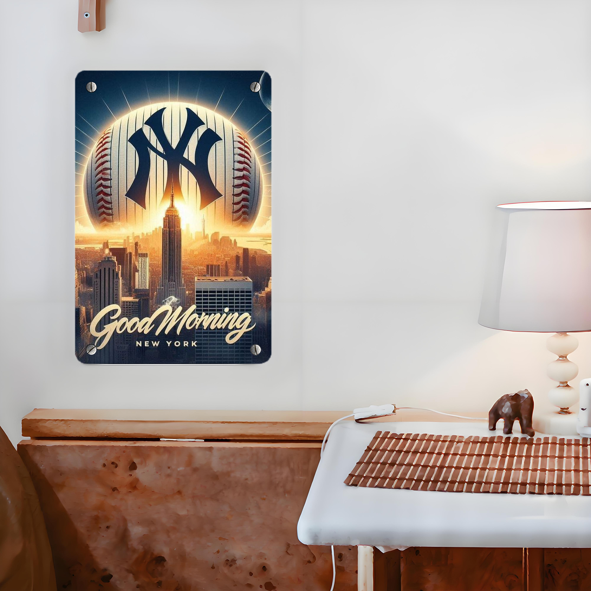 New York Yankees 111 Metal Tin Sign 8x12inch - High-Quality Full-Print Decorative Wall Art, Durable Rust-Resistant Metal Plaque For Living Room, Bedroom, Kitchen, Office, Bar Décor