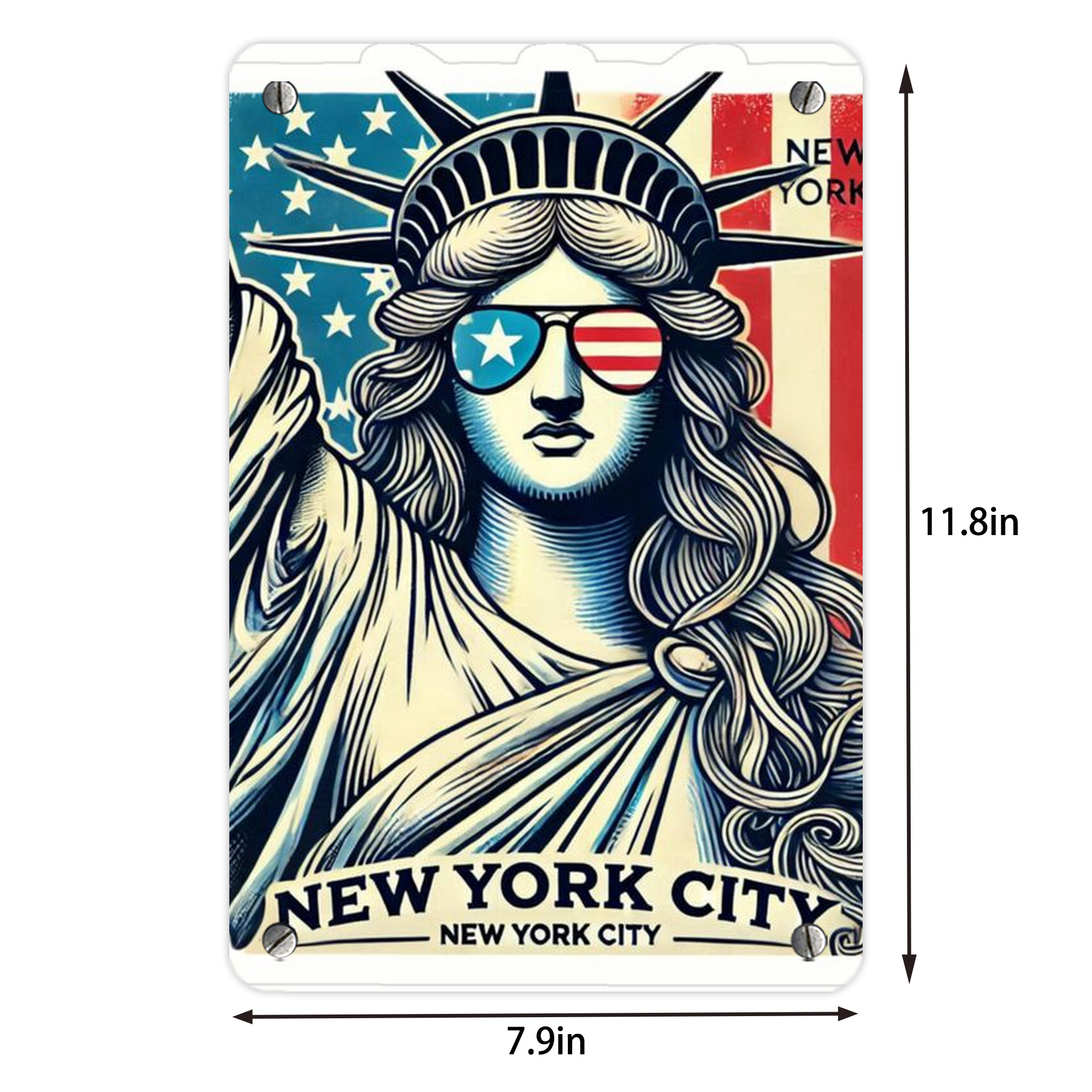 New York Yankees 114 Metal Tin Sign 8x12inch - High-Quality Full-Print Decorative Wall Art, Durable Rust-Resistant Metal Plaque For Living Room, Bedroom, Kitchen, Office, Bar Décor