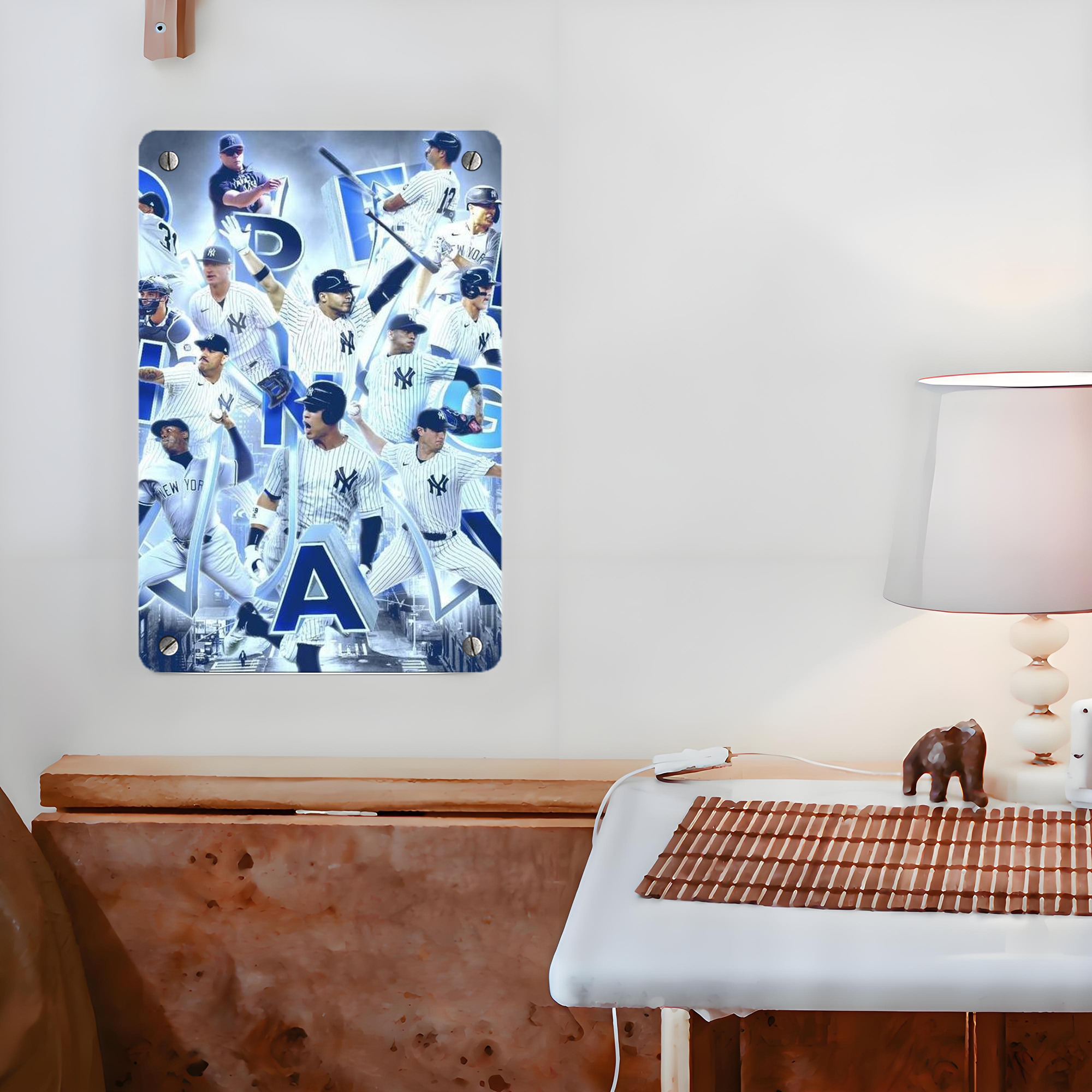 New York Yankees 236 Metal Tin Sign 8x12inch - High-Quality Full-Print Decorative Wall Art, Durable Rust-Resistant Metal Plaque For Living Room, Bedroom, Kitchen, Office, Bar Décor