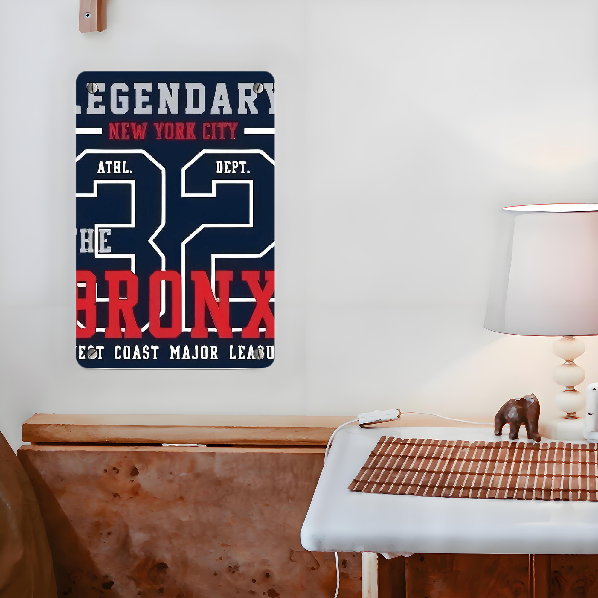 New York Yankees 132 Metal Tin Sign 8x12inch - High-Quality Full-Print Decorative Wall Art, Durable Rust-Resistant Metal Plaque For Living Room, Bedroom, Kitchen, Office, Bar Décor