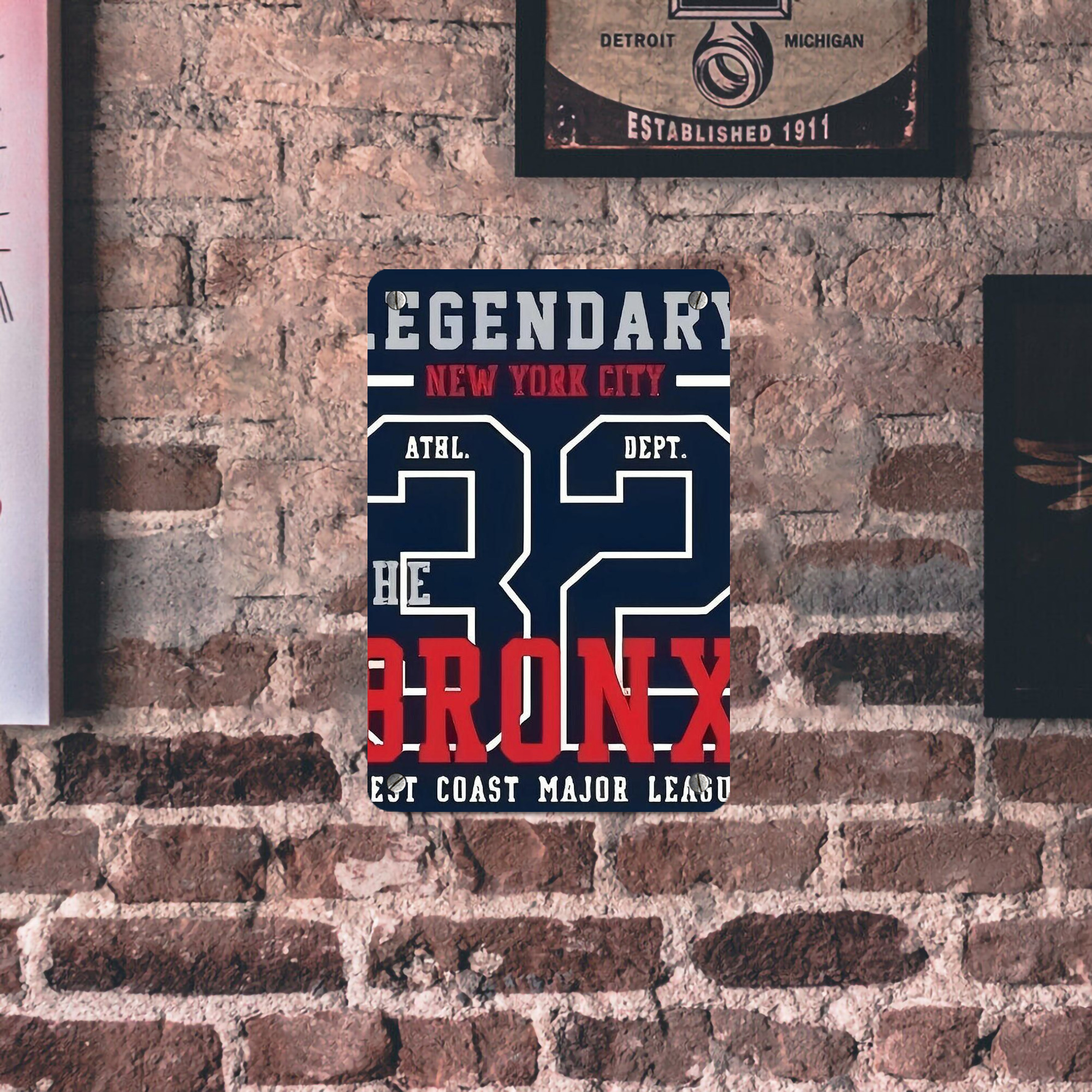 New York Yankees 132 Metal Tin Sign 8x12inch - High-Quality Full-Print Decorative Wall Art, Durable Rust-Resistant Metal Plaque For Living Room, Bedroom, Kitchen, Office, Bar Décor