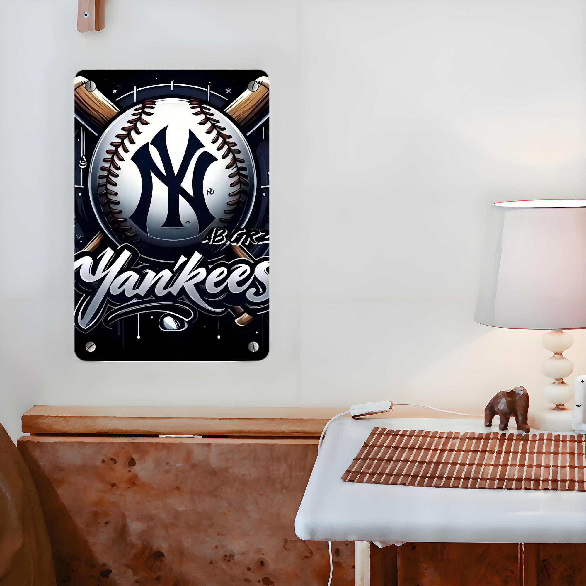 New York Yankees 241 Metal Tin Sign 8x12inch - High-Quality Full-Print Decorative Wall Art, Durable Rust-Resistant Metal Plaque For Living Room, Bedroom, Kitchen, Office, Bar Décor