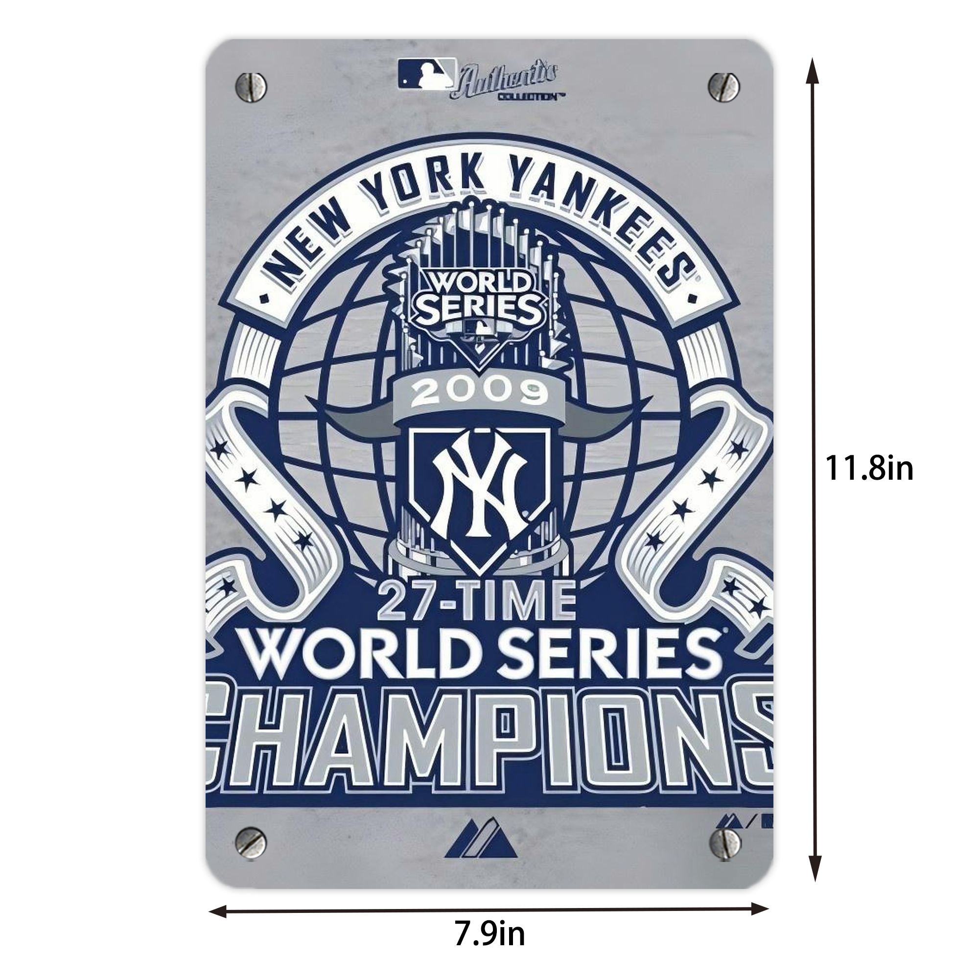 New York Yankees 207 Metal Tin Sign 8x12inch - High-Quality Full-Print Decorative Wall Art, Durable Rust-Resistant Metal Plaque For Living Room, Bedroom, Kitchen, Office, Bar Décor