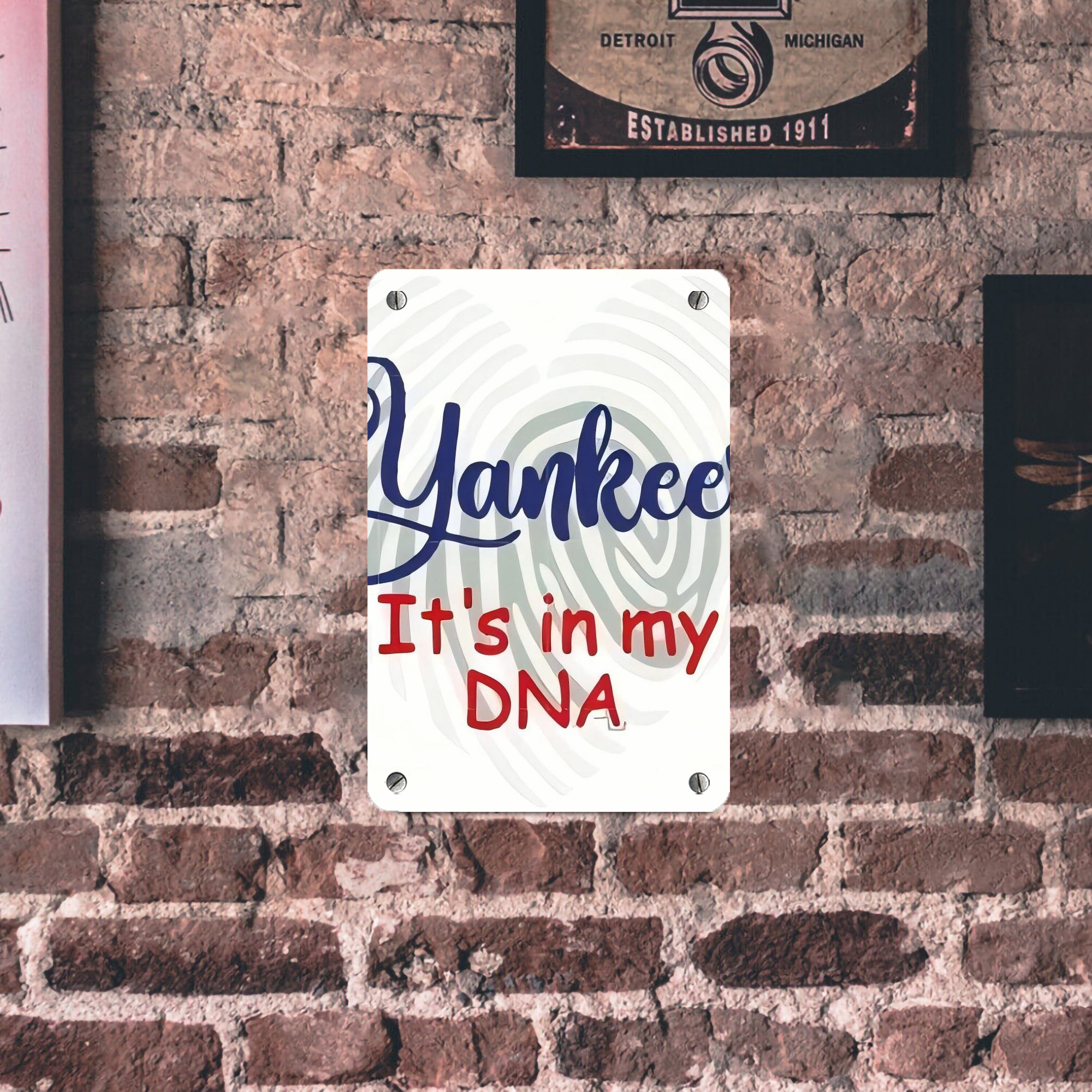 New York Yankees 234 Metal Tin Sign 8x12inch - High-Quality Full-Print Decorative Wall Art, Durable Rust-Resistant Metal Plaque For Living Room, Bedroom, Kitchen, Office, Bar Décor