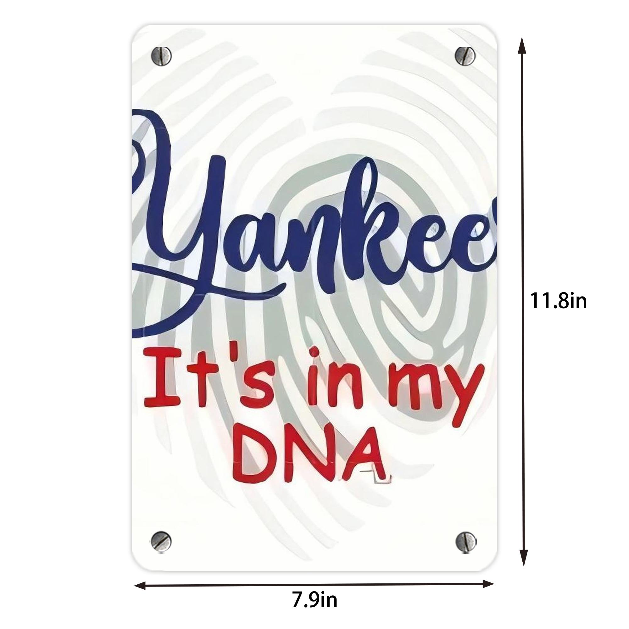New York Yankees 234 Metal Tin Sign 8x12inch - High-Quality Full-Print Decorative Wall Art, Durable Rust-Resistant Metal Plaque For Living Room, Bedroom, Kitchen, Office, Bar Décor
