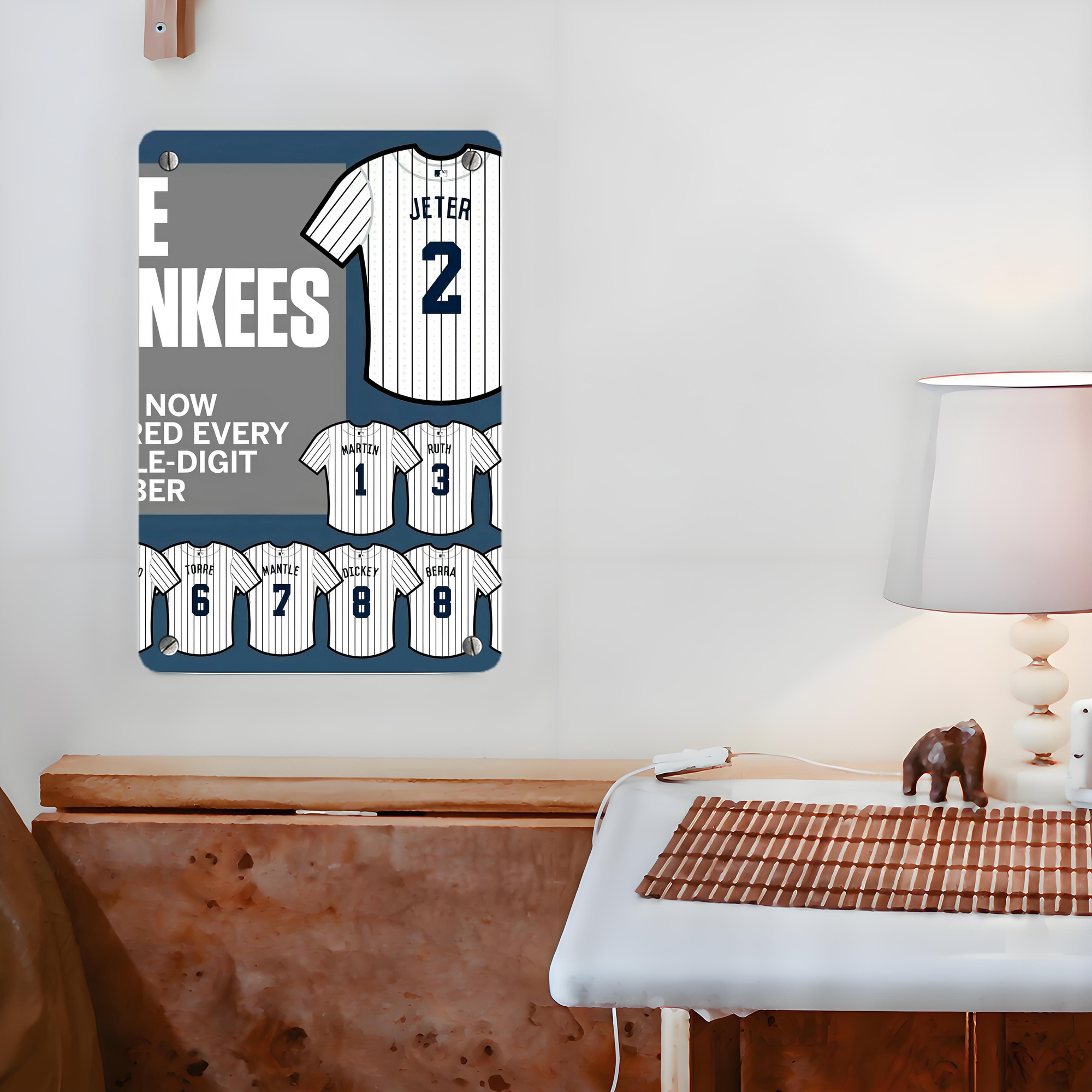 New York Yankees 235 Metal Tin Sign 8x12inch - High-Quality Full-Print Decorative Wall Art, Durable Rust-Resistant Metal Plaque For Living Room, Bedroom, Kitchen, Office, Bar Décor