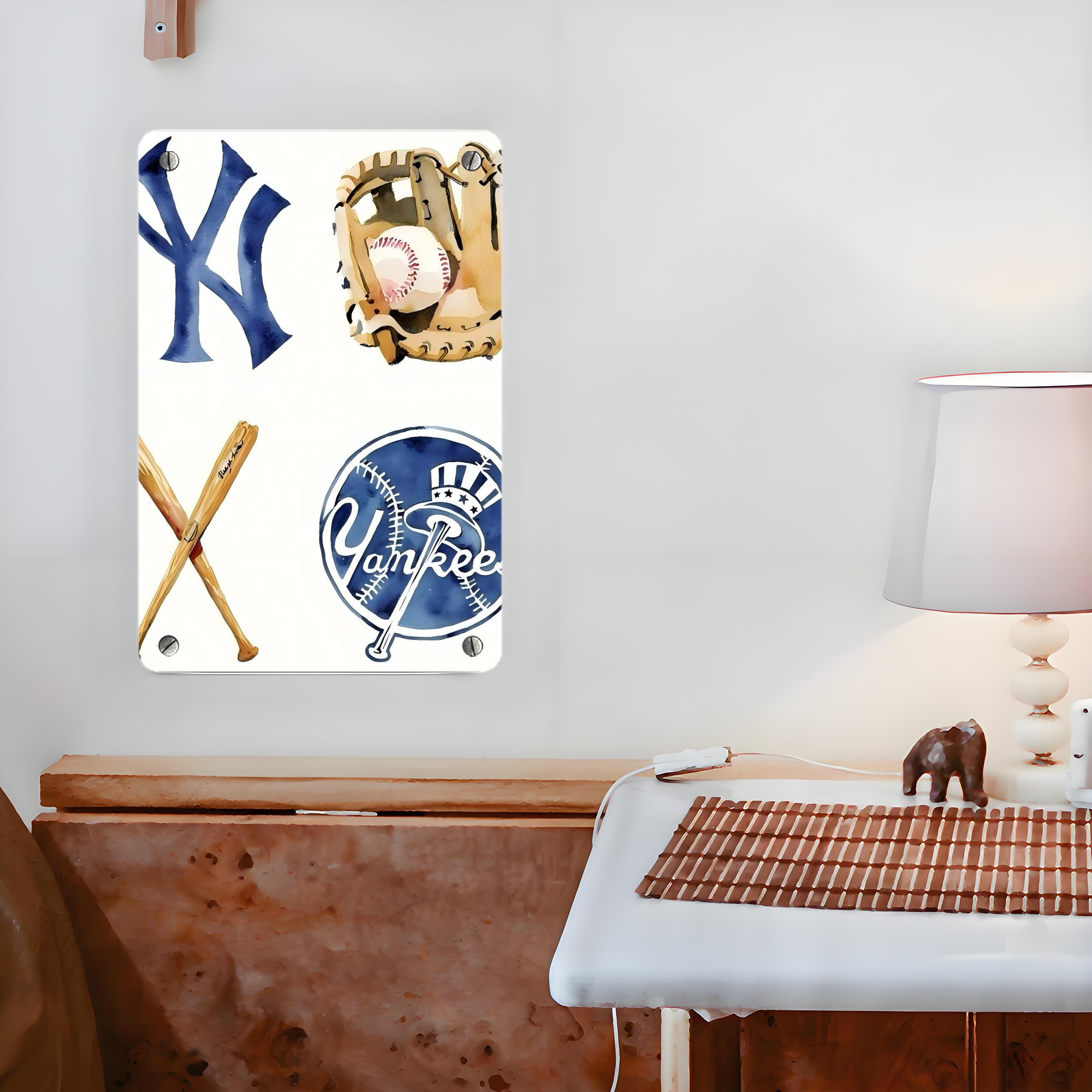 New York Yankees 119 Metal Tin Sign 8x12inch - High-Quality Full-Print Decorative Wall Art, Durable Rust-Resistant Metal Plaque For Living Room, Bedroom, Kitchen, Office, Bar Décor