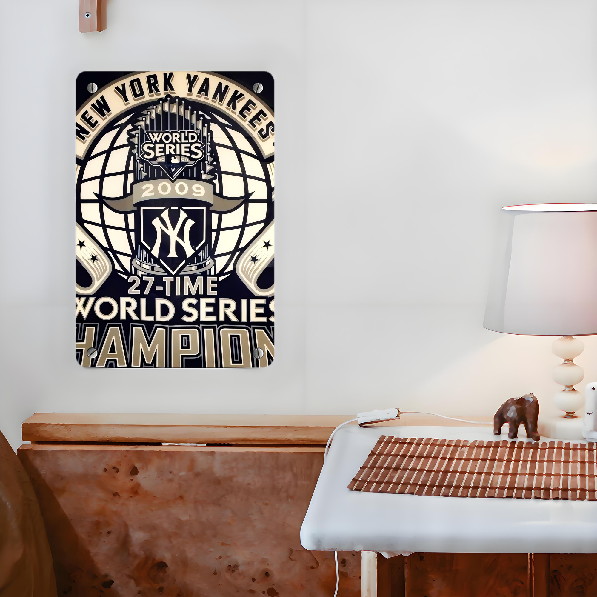 New York Yankees 256 Metal Tin Sign 8x12inch - High-Quality Full-Print Decorative Wall Art, Durable Rust-Resistant Metal Plaque For Living Room, Bedroom, Kitchen, Office, Bar Décor