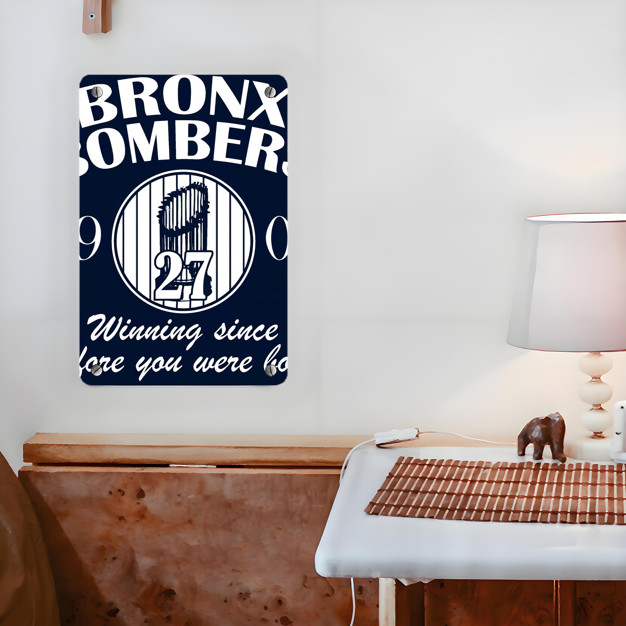 New York Yankees 240 Metal Tin Sign 8x12inch - High-Quality Full-Print Decorative Wall Art, Durable Rust-Resistant Metal Plaque For Living Room, Bedroom, Kitchen, Office, Bar Décor