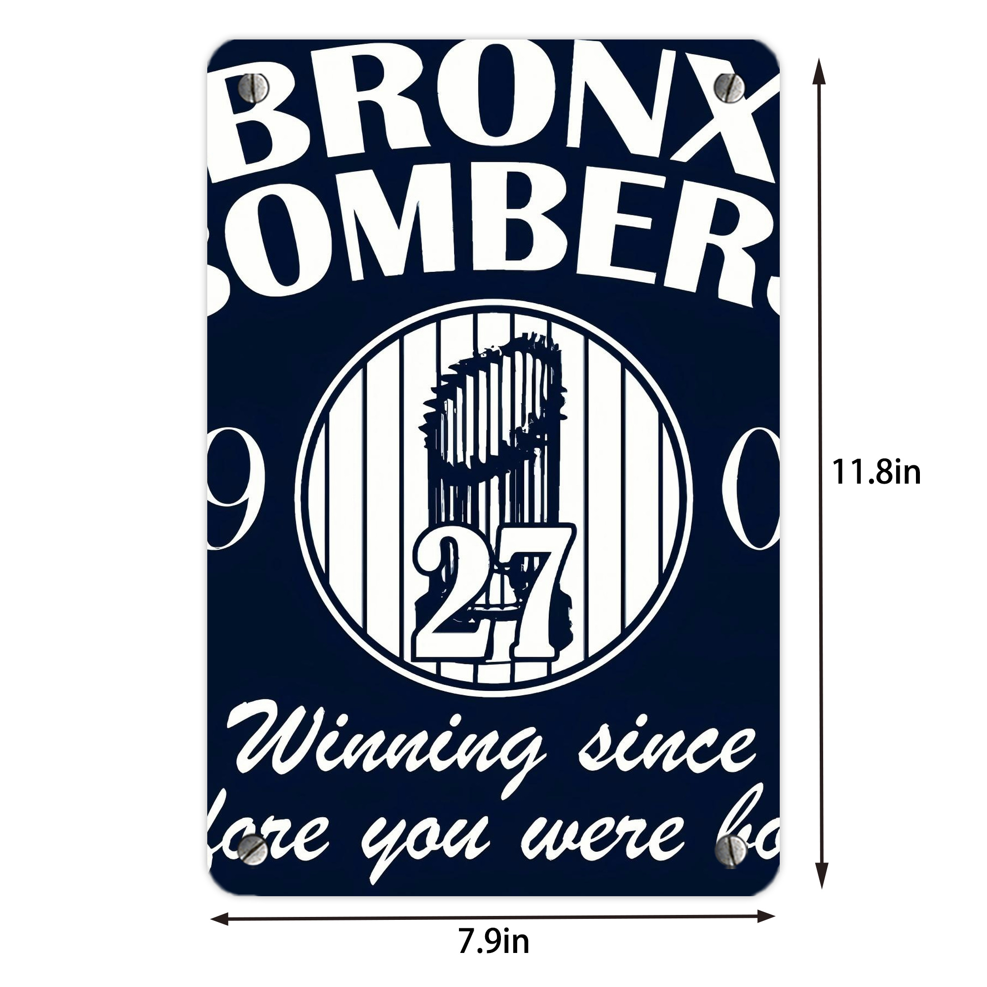 New York Yankees 240 Metal Tin Sign 8x12inch - High-Quality Full-Print Decorative Wall Art, Durable Rust-Resistant Metal Plaque For Living Room, Bedroom, Kitchen, Office, Bar Décor