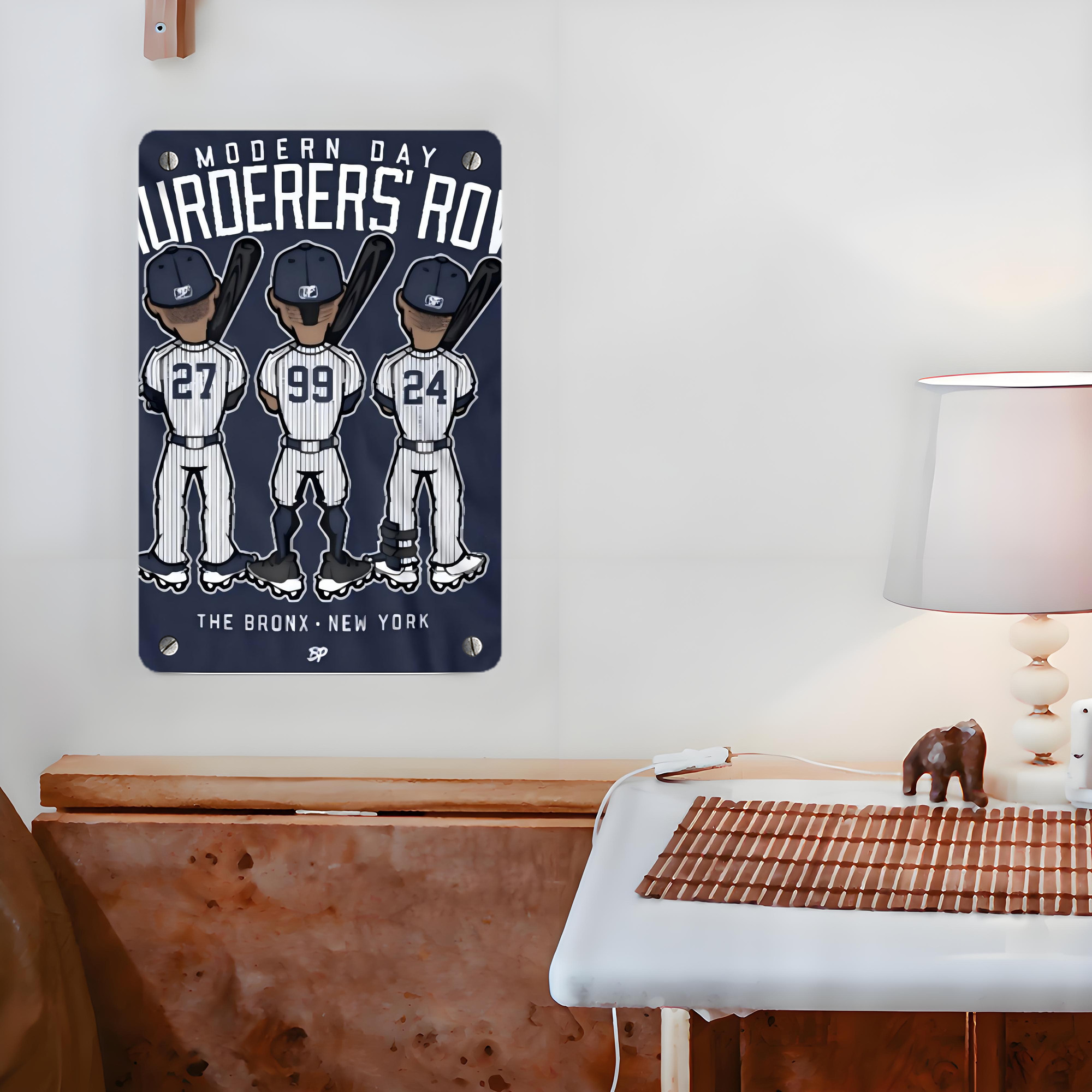 New York Yankees 173 Metal Tin Sign 8x12inch - High-Quality Full-Print Decorative Wall Art, Durable Rust-Resistant Metal Plaque For Living Room, Bedroom, Kitchen, Office, Bar Décor