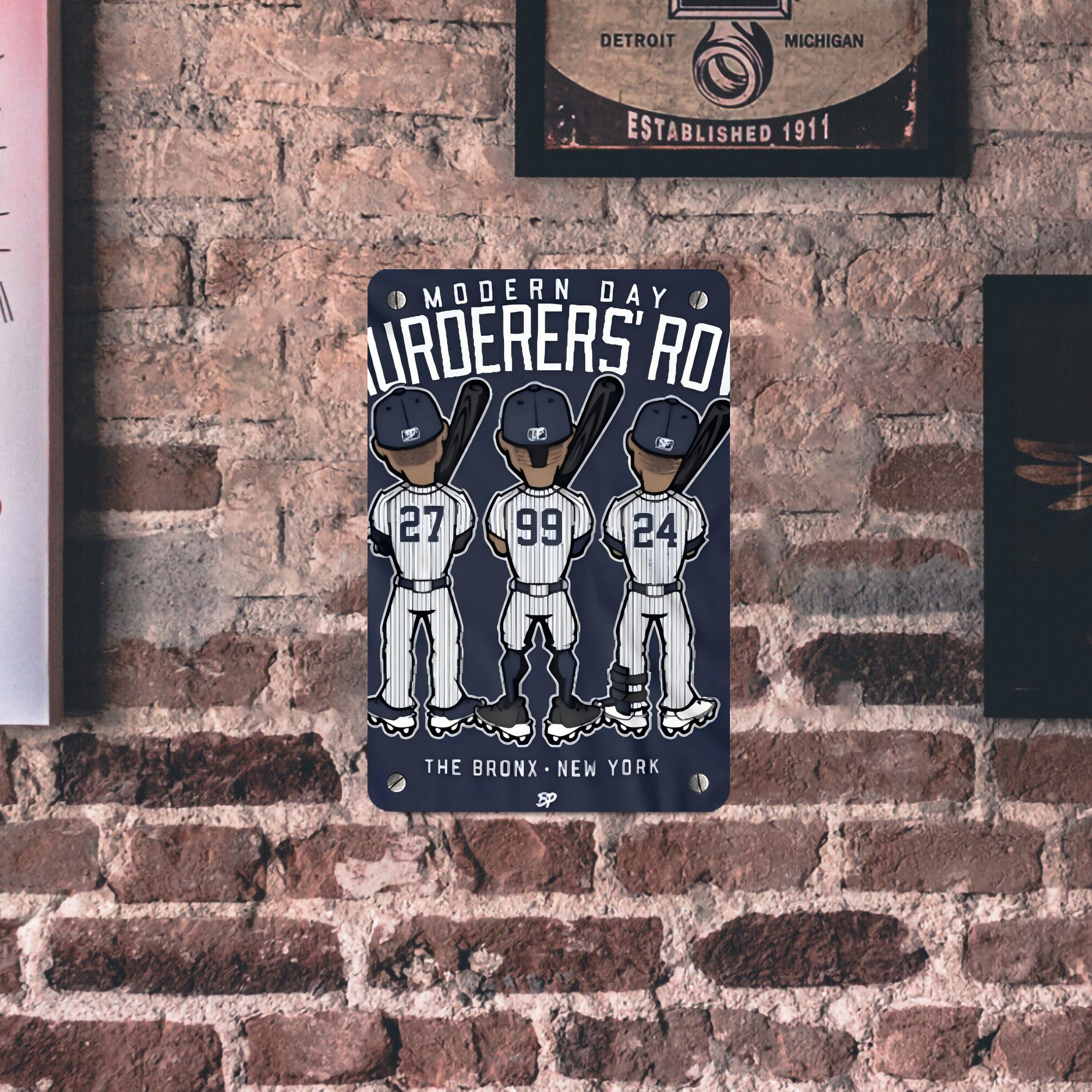 New York Yankees 173 Metal Tin Sign 8x12inch - High-Quality Full-Print Decorative Wall Art, Durable Rust-Resistant Metal Plaque For Living Room, Bedroom, Kitchen, Office, Bar Décor