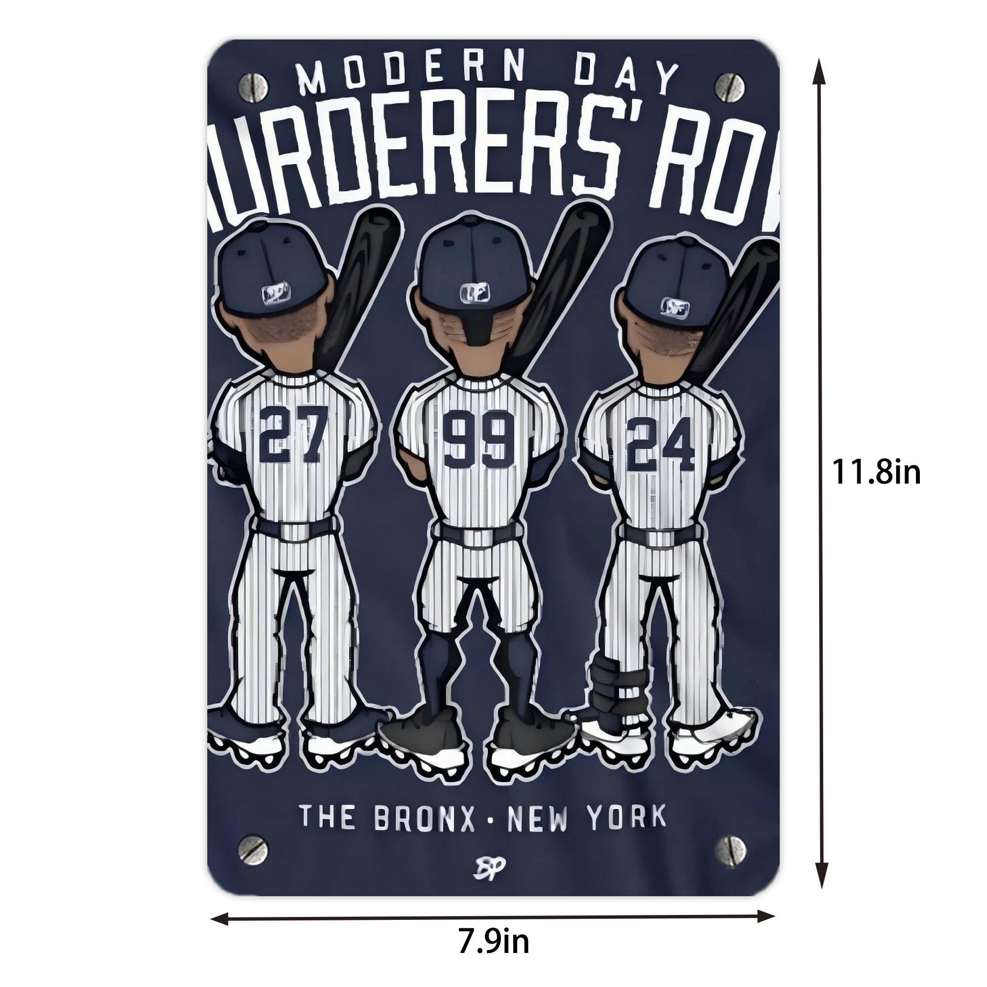 New York Yankees 173 Metal Tin Sign 8x12inch - High-Quality Full-Print Decorative Wall Art, Durable Rust-Resistant Metal Plaque For Living Room, Bedroom, Kitchen, Office, Bar Décor