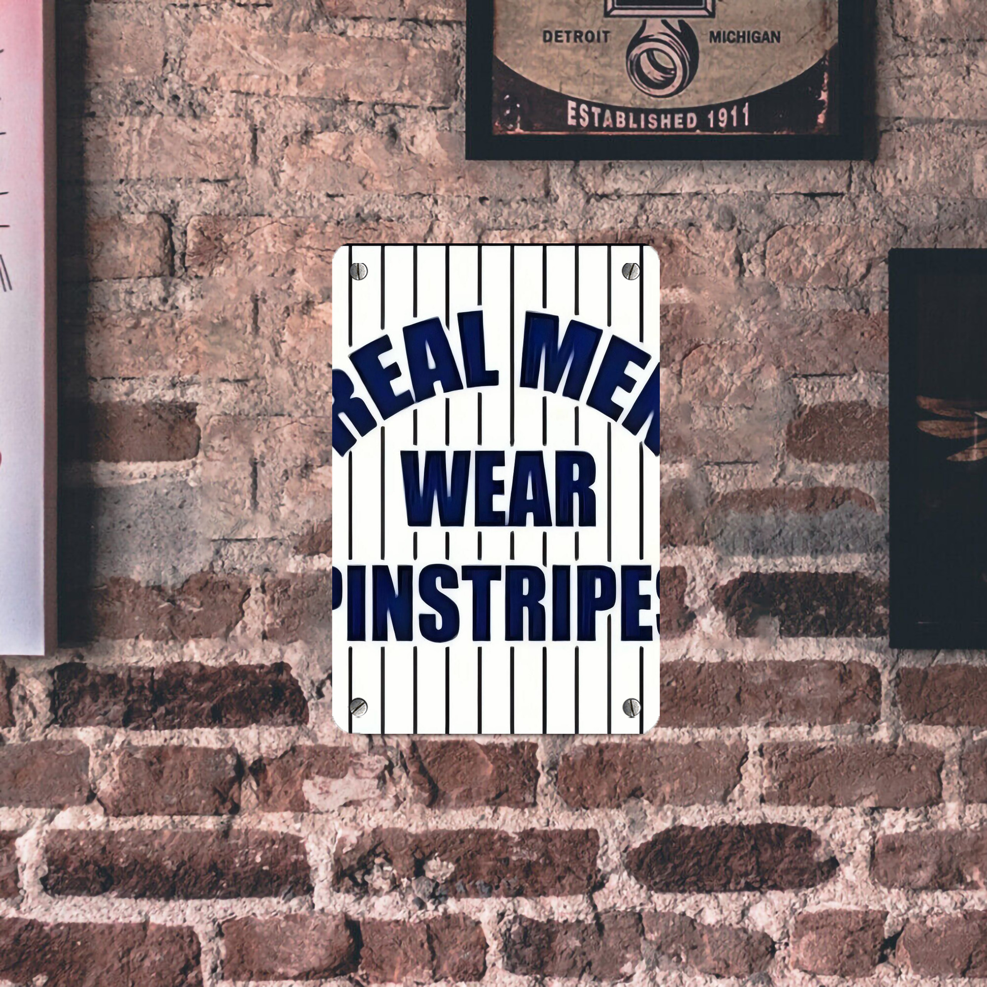 New York Yankees 262 Metal Tin Sign 8x12inch - High-Quality Full-Print Decorative Wall Art, Durable Rust-Resistant Metal Plaque For Living Room, Bedroom, Kitchen, Office, Bar Décor