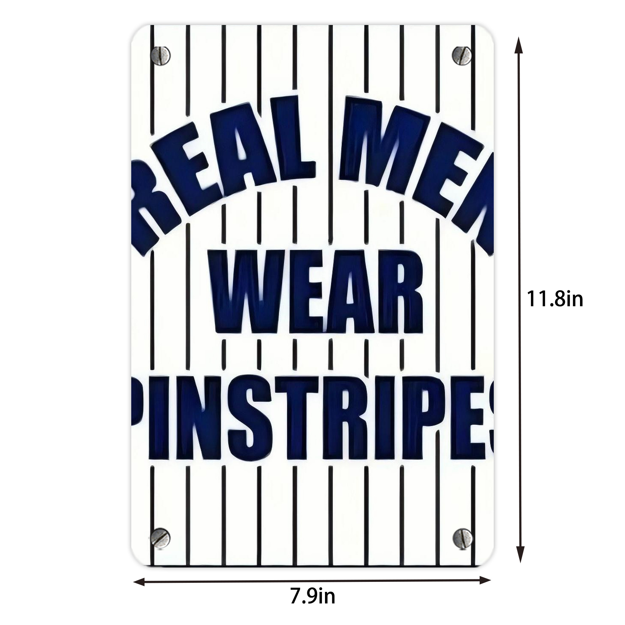 New York Yankees 262 Metal Tin Sign 8x12inch - High-Quality Full-Print Decorative Wall Art, Durable Rust-Resistant Metal Plaque For Living Room, Bedroom, Kitchen, Office, Bar Décor