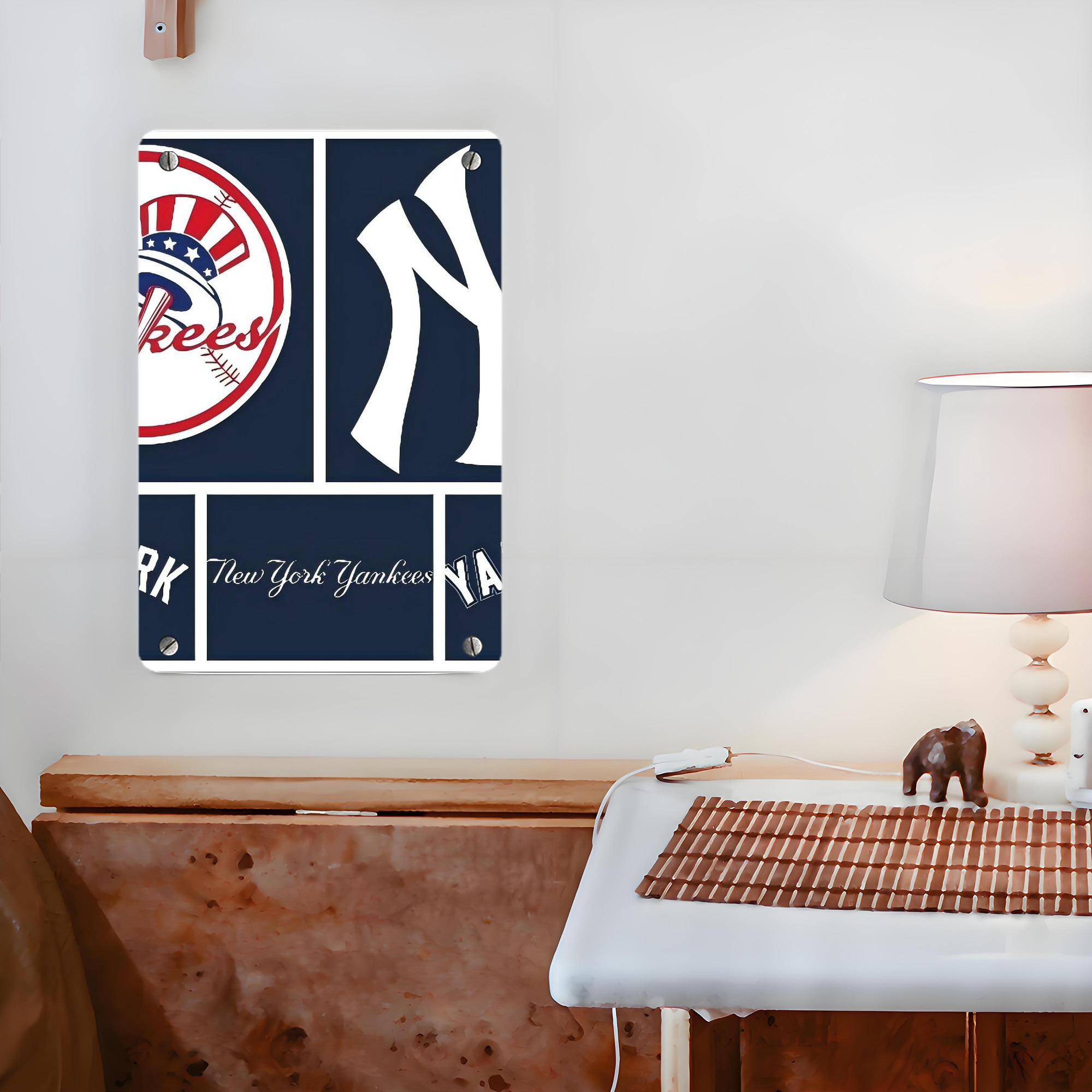 New York Yankees 247 Metal Tin Sign 8x12inch - High-Quality Full-Print Decorative Wall Art, Durable Rust-Resistant Metal Plaque For Living Room, Bedroom, Kitchen, Office, Bar Décor