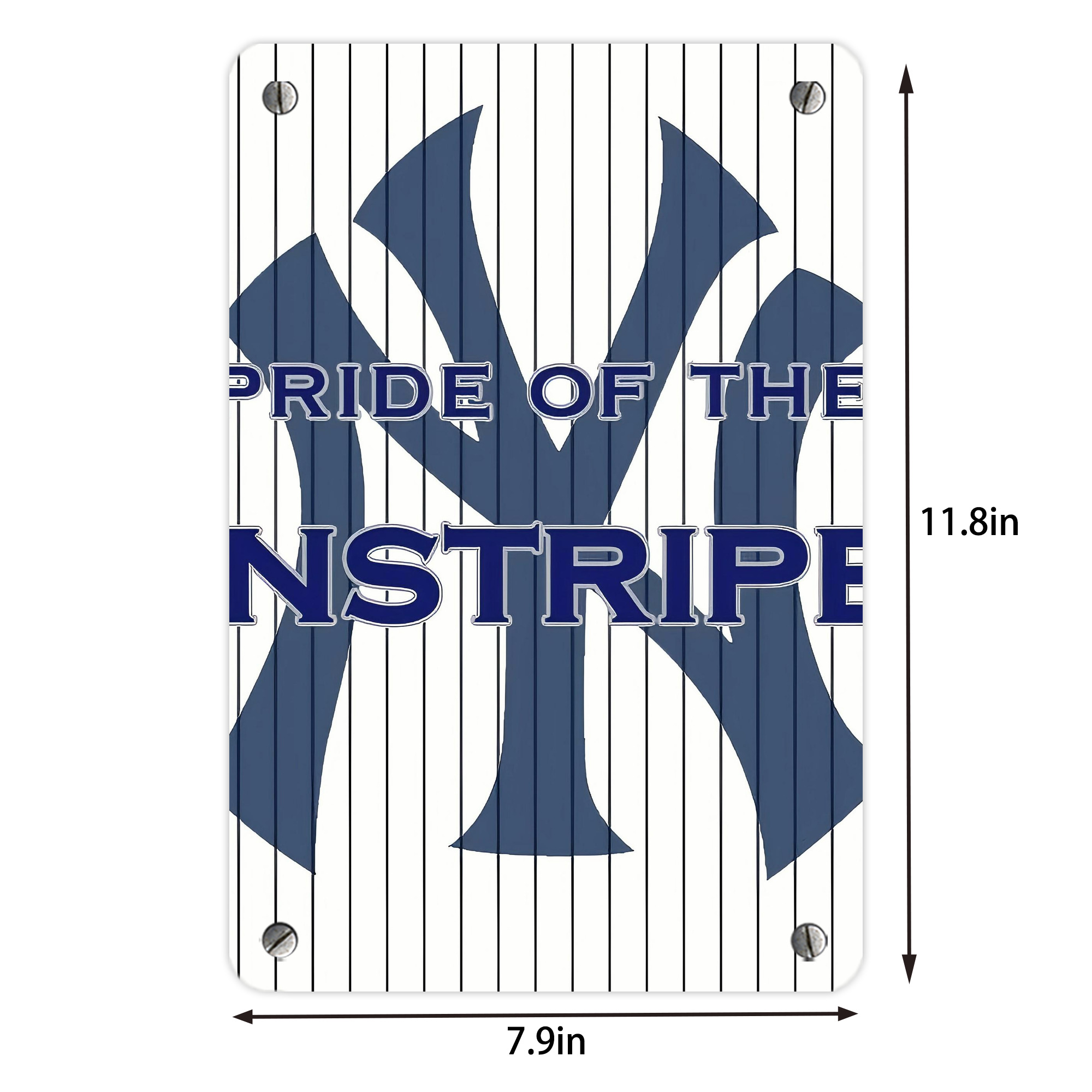 New York Yankees 267 Metal Tin Sign 8x12inch - High-Quality Full-Print Decorative Wall Art, Durable Rust-Resistant Metal Plaque For Living Room, Bedroom, Kitchen, Office, Bar Décor