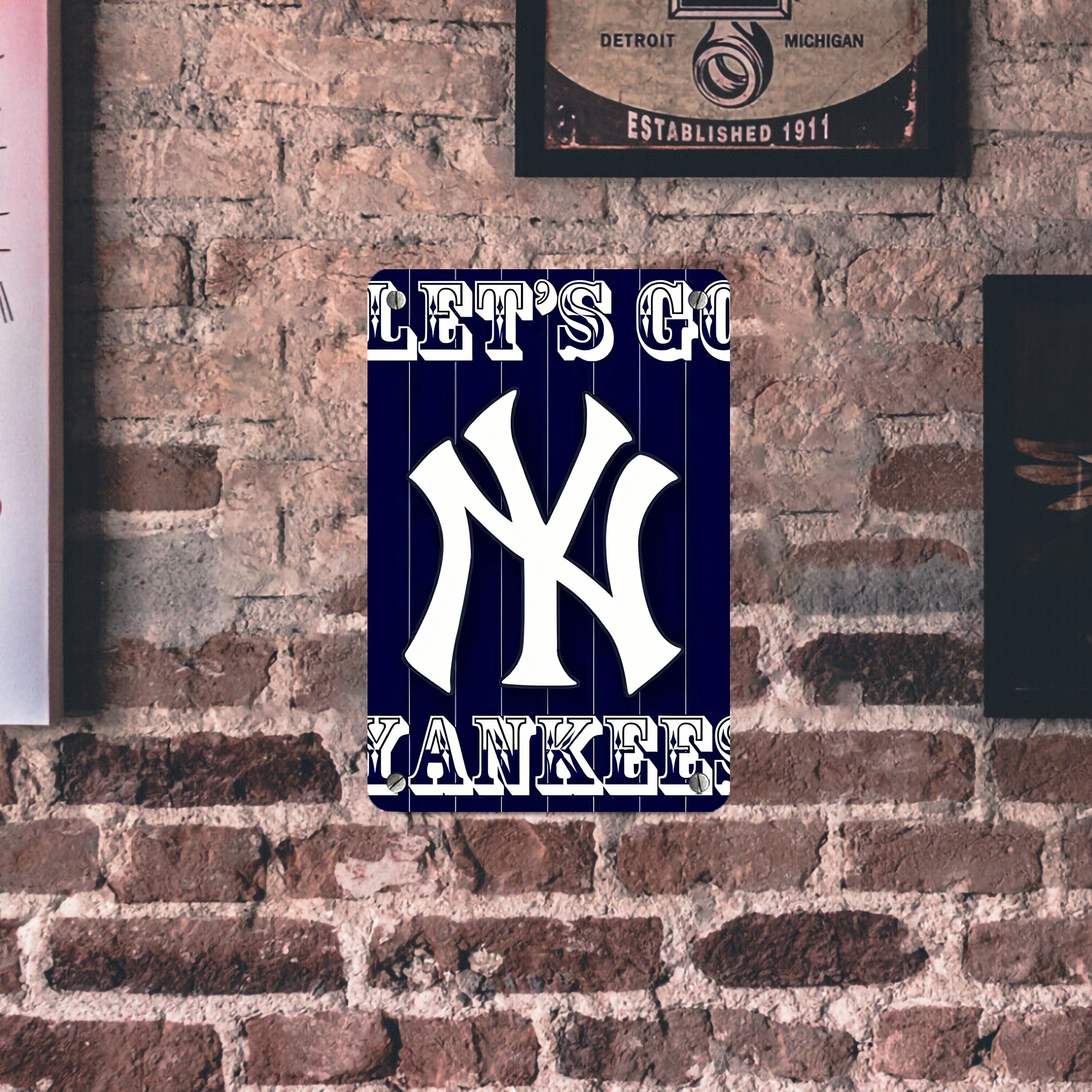 New York Yankees 237 Metal Tin Sign 8x12inch - High-Quality Full-Print Decorative Wall Art, Durable Rust-Resistant Metal Plaque For Living Room, Bedroom, Kitchen, Office, Bar Décor