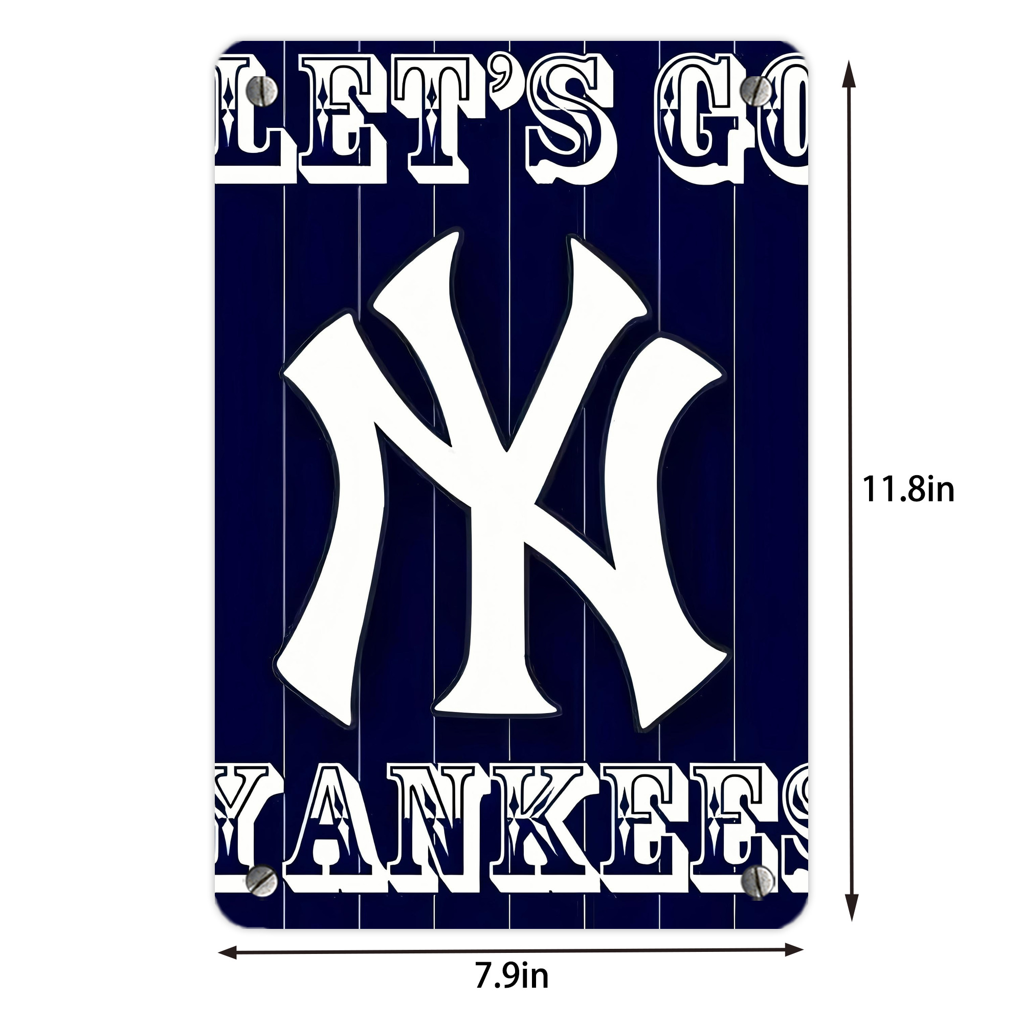 New York Yankees 237 Metal Tin Sign 8x12inch - High-Quality Full-Print Decorative Wall Art, Durable Rust-Resistant Metal Plaque For Living Room, Bedroom, Kitchen, Office, Bar Décor