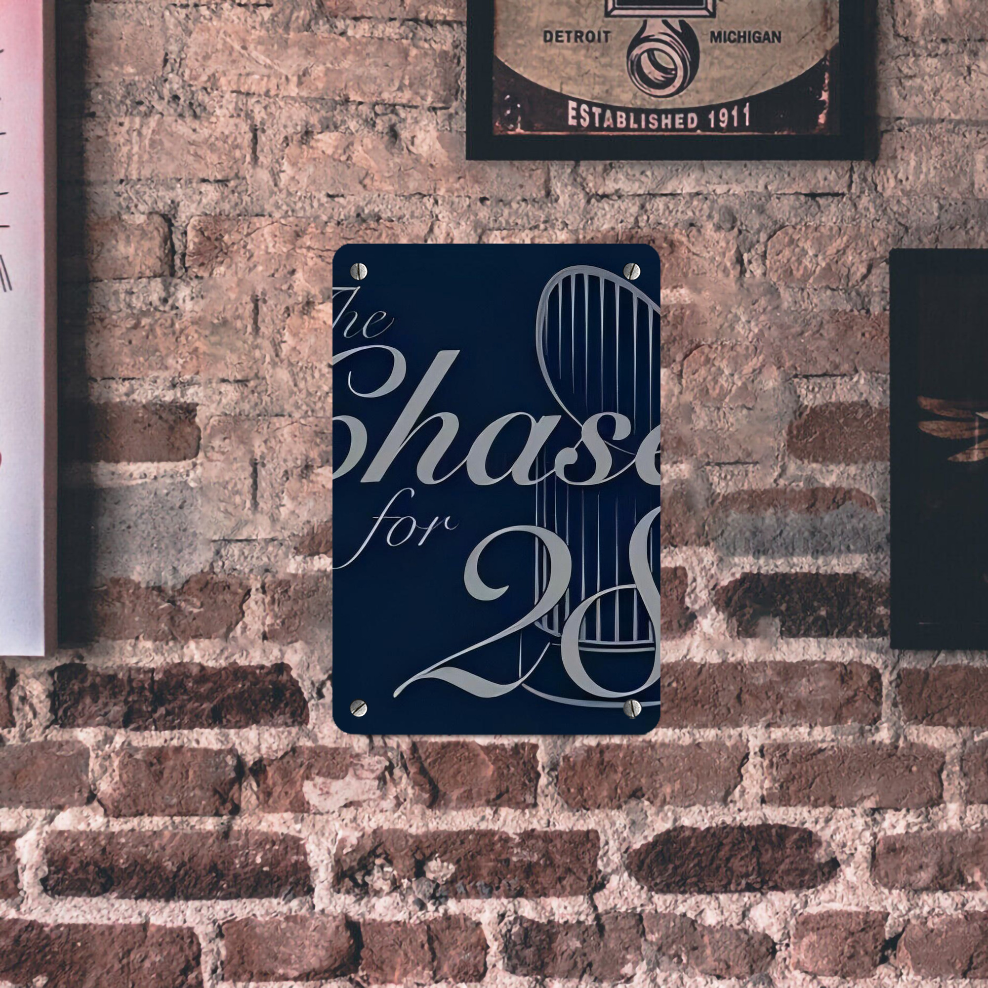 New York Yankees 300 Metal Tin Sign 8x12inch - High-Quality Full-Print Decorative Wall Art, Durable Rust-Resistant Metal Plaque For Living Room, Bedroom, Kitchen, Office, Bar Décor