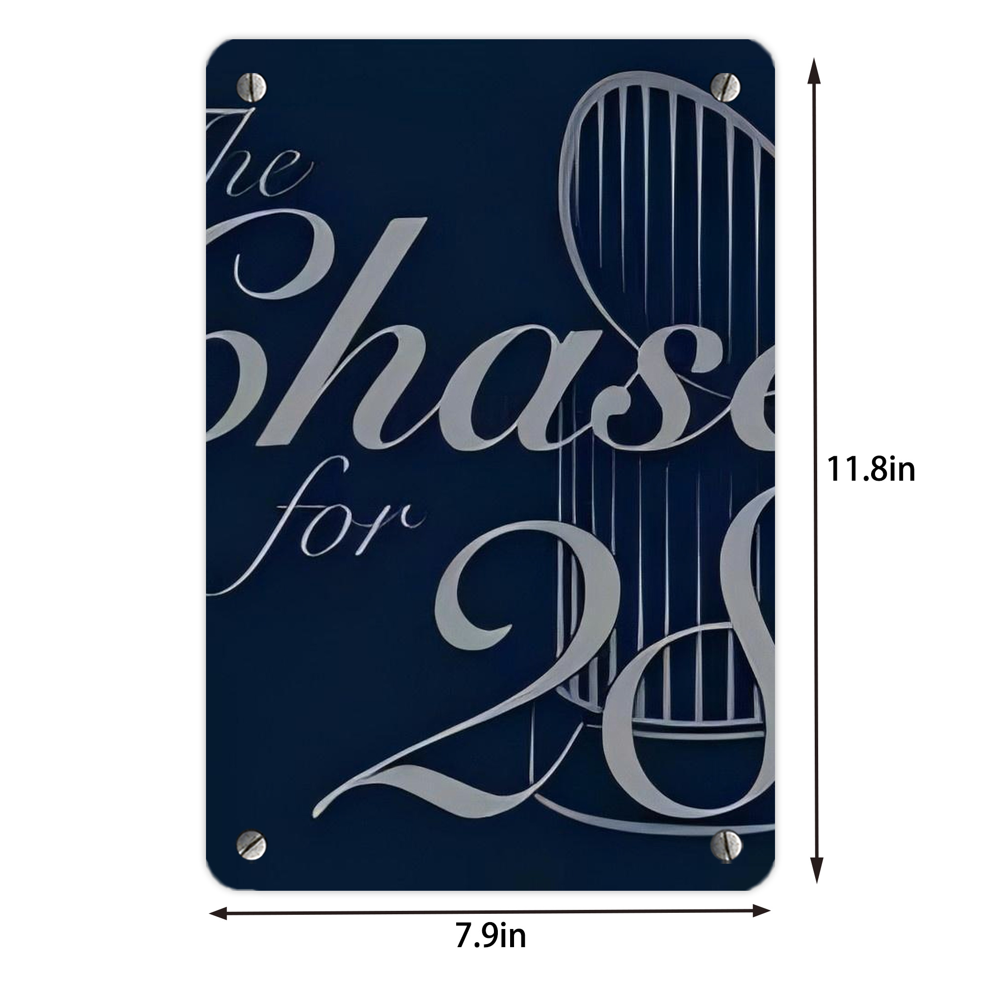 New York Yankees 300 Metal Tin Sign 8x12inch - High-Quality Full-Print Decorative Wall Art, Durable Rust-Resistant Metal Plaque For Living Room, Bedroom, Kitchen, Office, Bar Décor