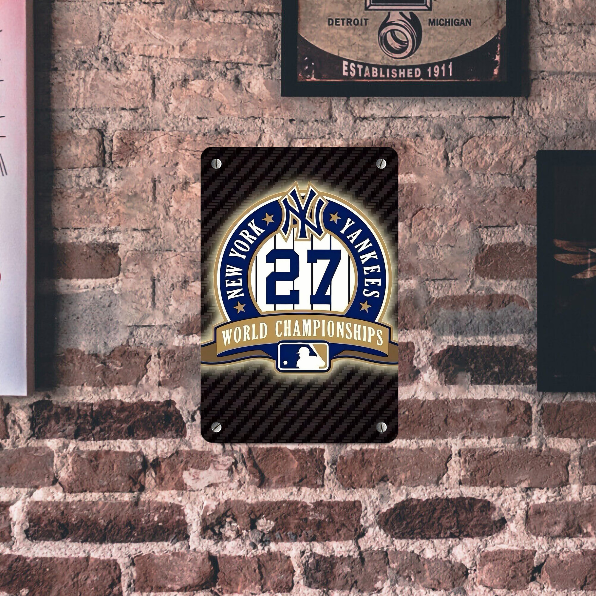 New York Yankees 260 Metal Tin Sign 8x12inch - High-Quality Full-Print Decorative Wall Art, Durable Rust-Resistant Metal Plaque For Living Room, Bedroom, Kitchen, Office, Bar Décor