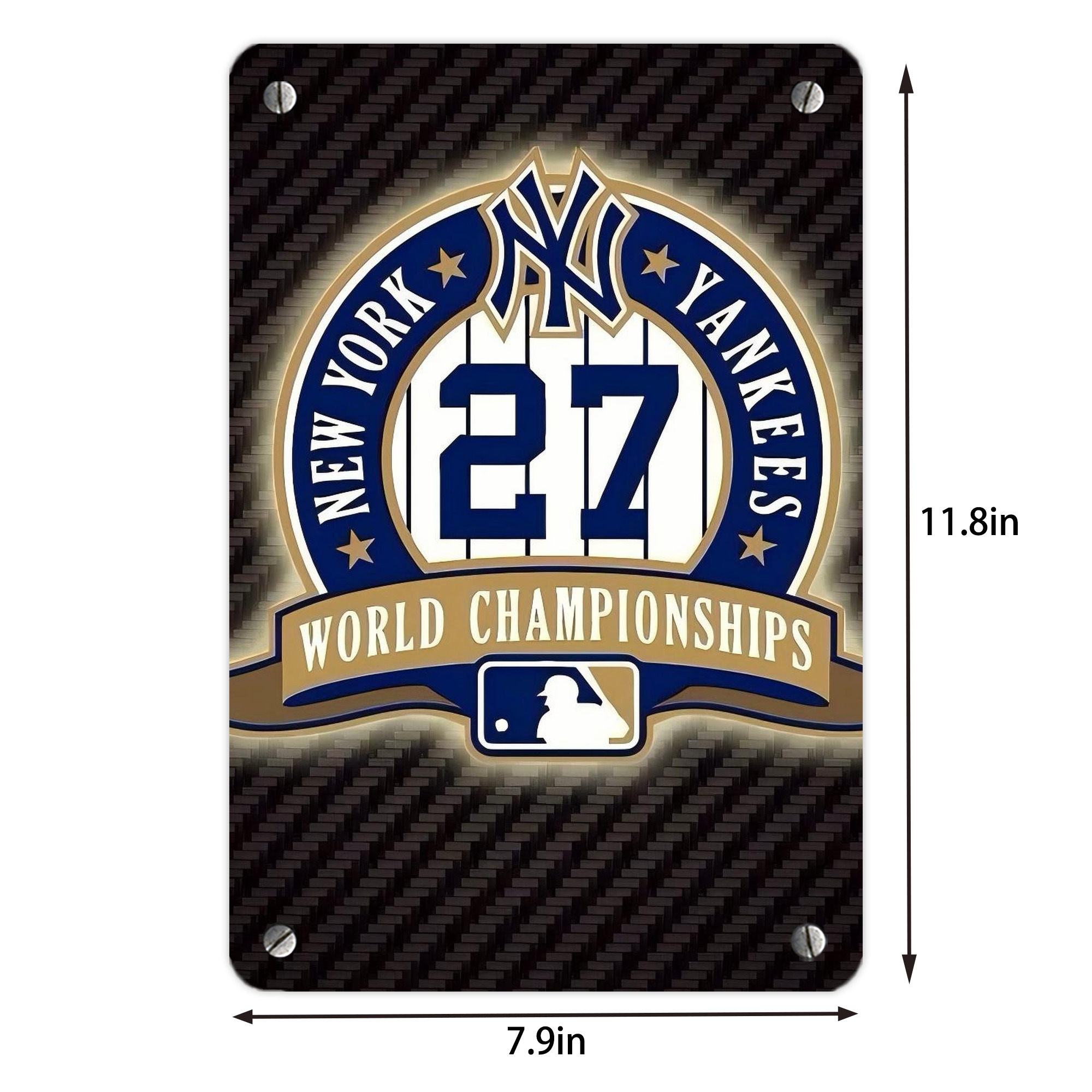 New York Yankees 260 Metal Tin Sign 8x12inch - High-Quality Full-Print Decorative Wall Art, Durable Rust-Resistant Metal Plaque For Living Room, Bedroom, Kitchen, Office, Bar Décor