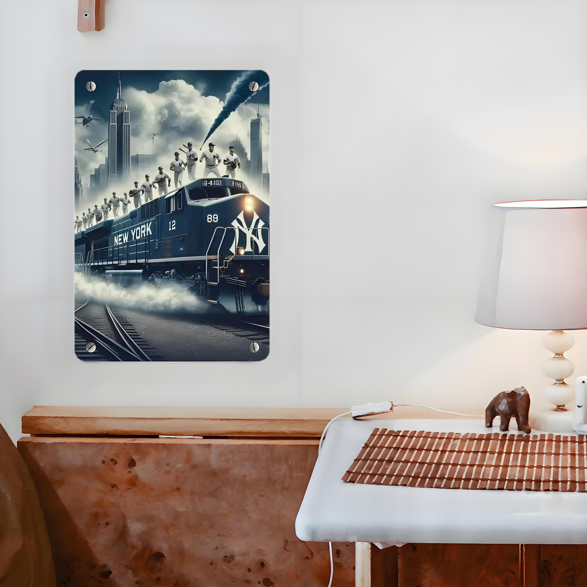 New York Yankees 265 Metal Tin Sign 8x12inch - High-Quality Full-Print Decorative Wall Art, Durable Rust-Resistant Metal Plaque For Living Room, Bedroom, Kitchen, Office, Bar Décor