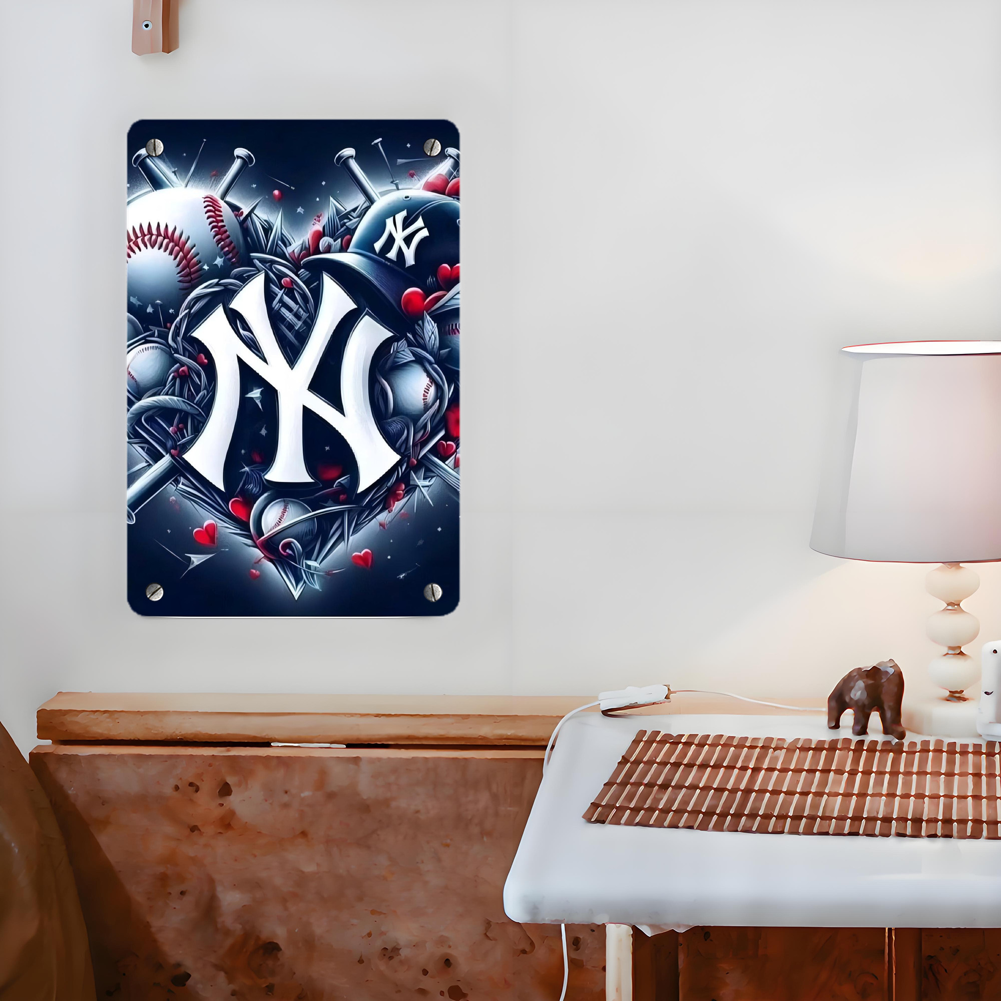 New York Yankees 251 Metal Tin Sign 8x12inch - High-Quality Full-Print Decorative Wall Art, Durable Rust-Resistant Metal Plaque For Living Room, Bedroom, Kitchen, Office, Bar Décor