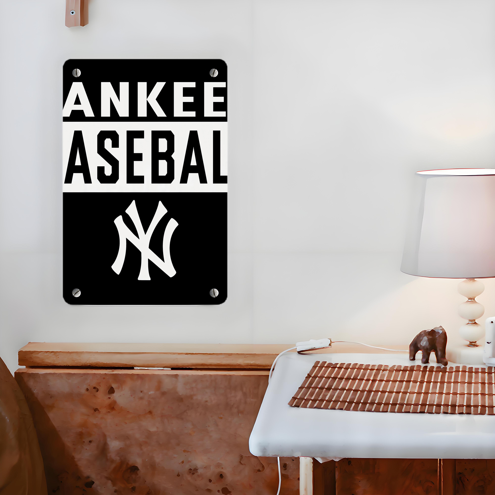 New York Yankees 266 Metal Tin Sign 8x12inch - High-Quality Full-Print Decorative Wall Art, Durable Rust-Resistant Metal Plaque For Living Room, Bedroom, Kitchen, Office, Bar Décor