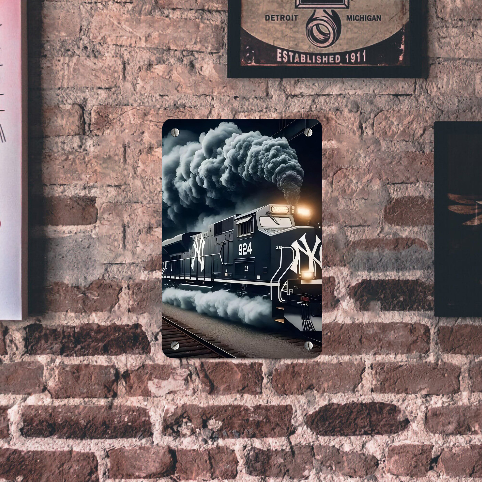 New York Yankees 257 Metal Tin Sign 8x12inch - High-Quality Full-Print Decorative Wall Art, Durable Rust-Resistant Metal Plaque For Living Room, Bedroom, Kitchen, Office, Bar Décor