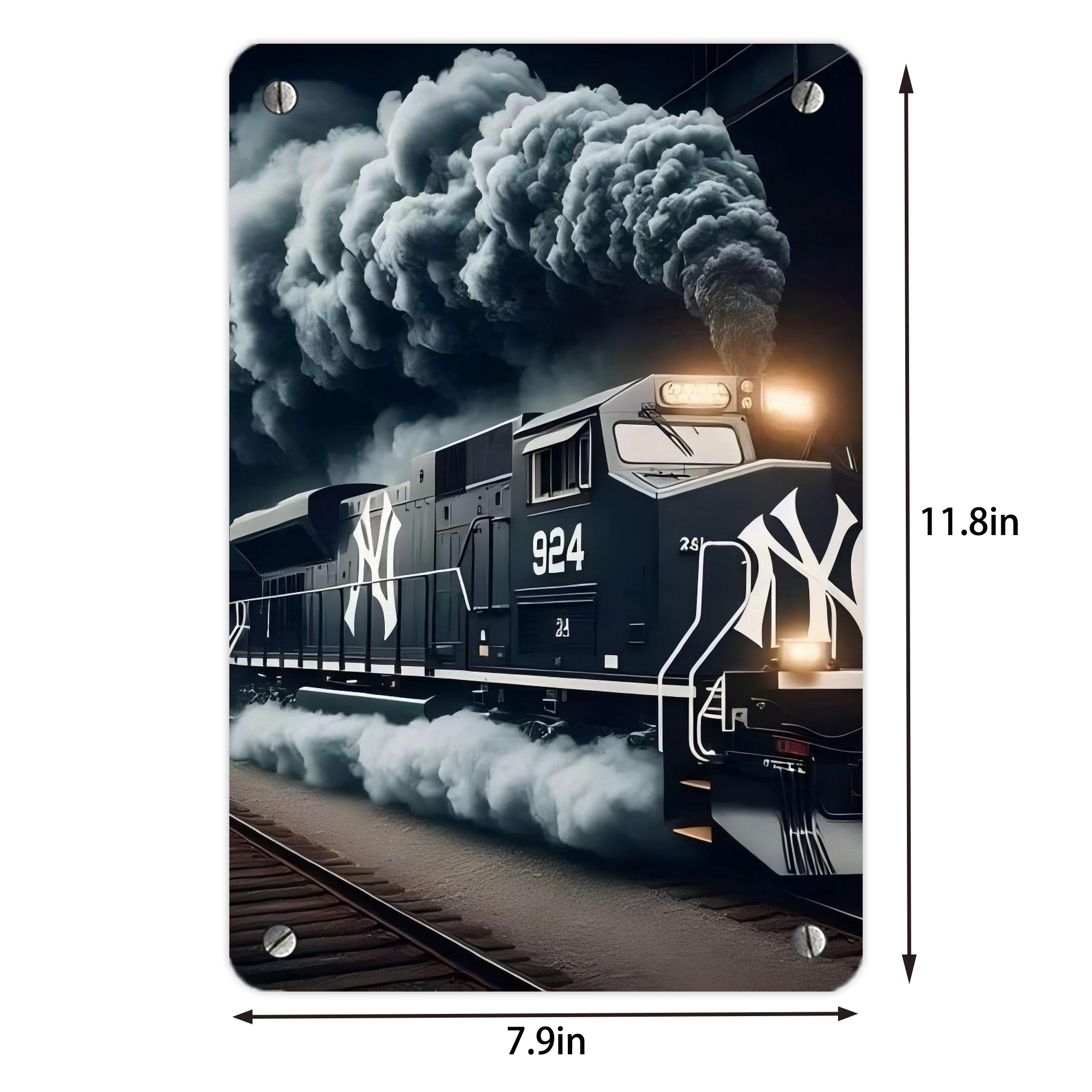 New York Yankees 257 Metal Tin Sign 8x12inch - High-Quality Full-Print Decorative Wall Art, Durable Rust-Resistant Metal Plaque For Living Room, Bedroom, Kitchen, Office, Bar Décor