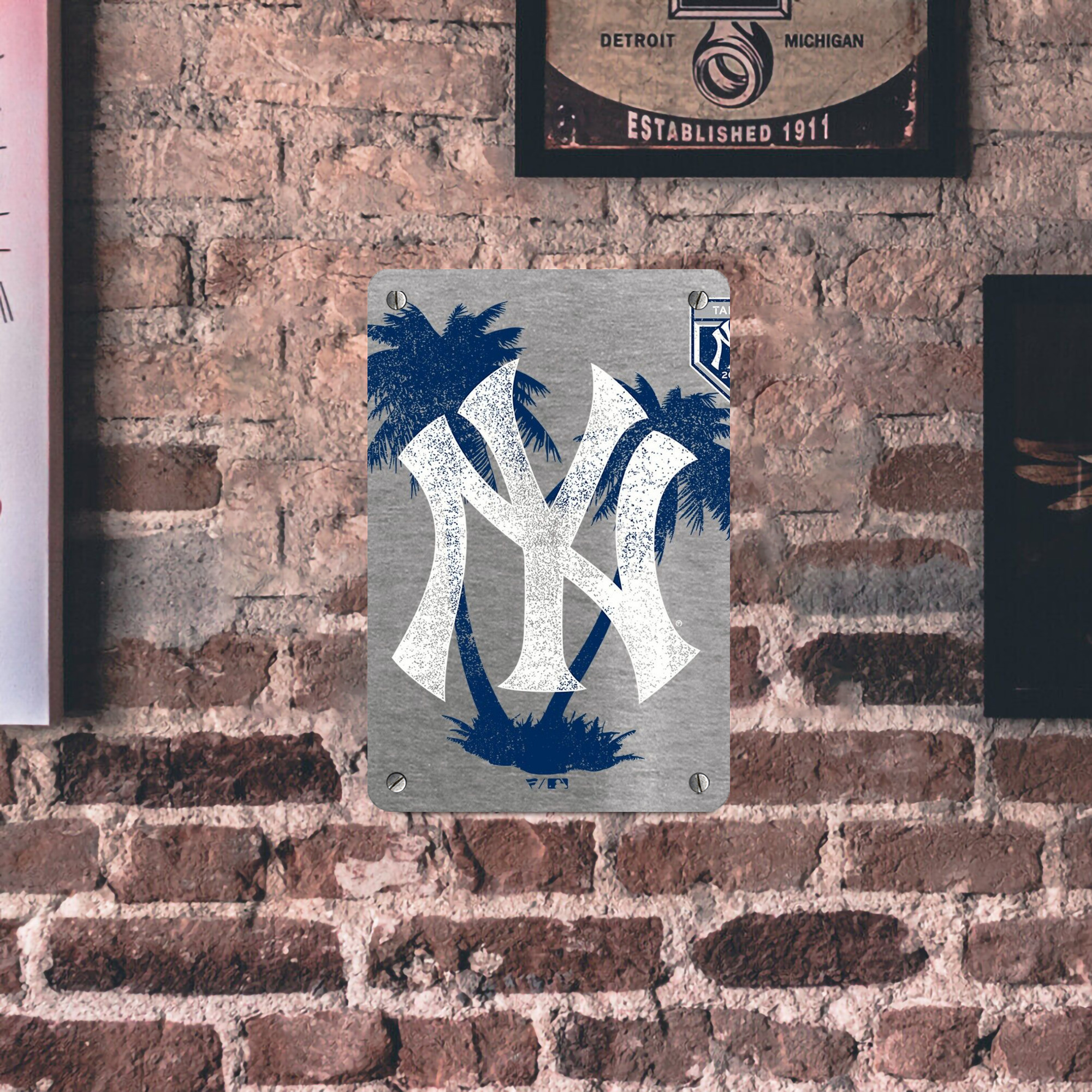 New York Yankees 338 Metal Tin Sign 8x12inch - High-Quality Full-Print Decorative Wall Art, Durable Rust-Resistant Metal Plaque For Living Room, Bedroom, Kitchen, Office, Bar Décor