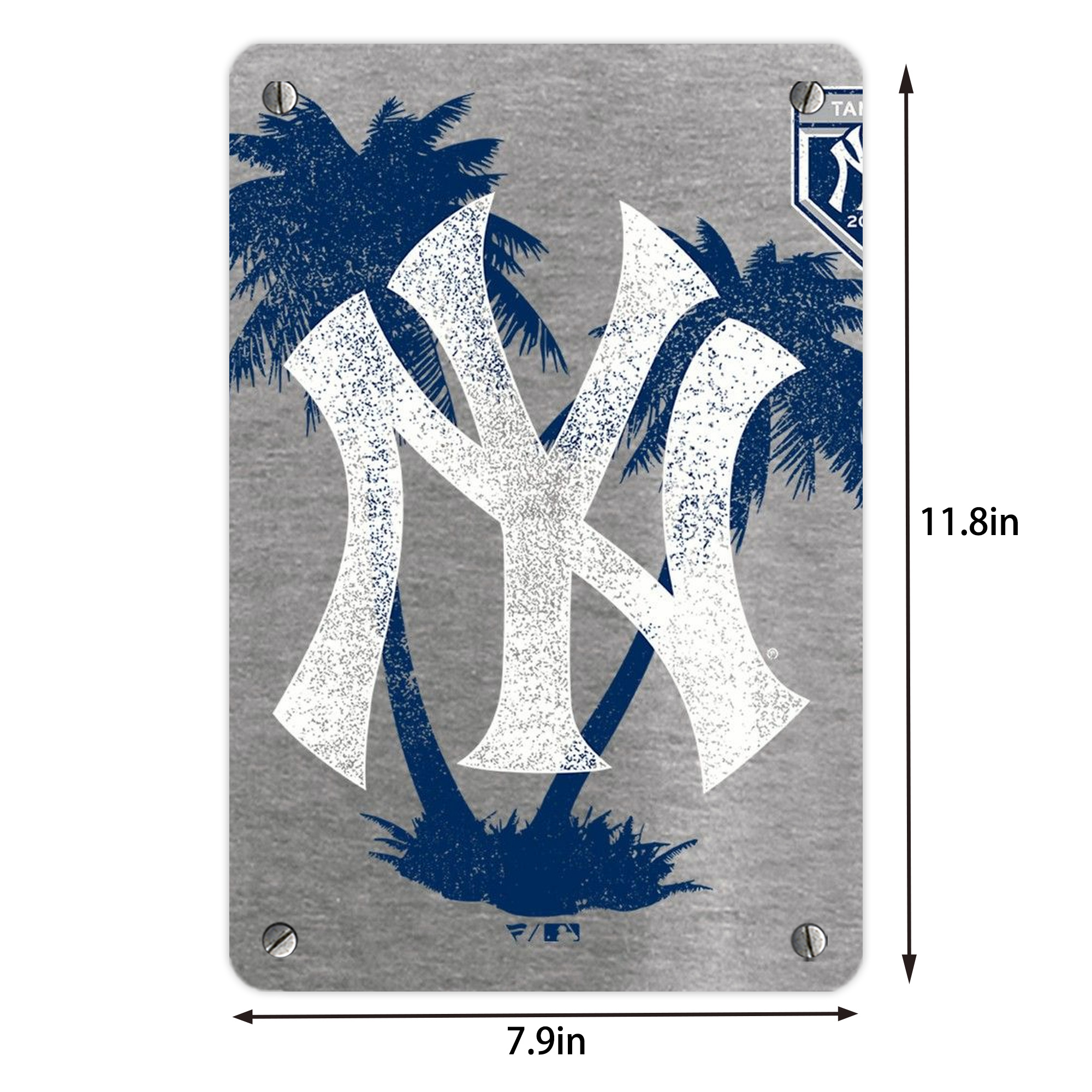 New York Yankees 338 Metal Tin Sign 8x12inch - High-Quality Full-Print Decorative Wall Art, Durable Rust-Resistant Metal Plaque For Living Room, Bedroom, Kitchen, Office, Bar Décor