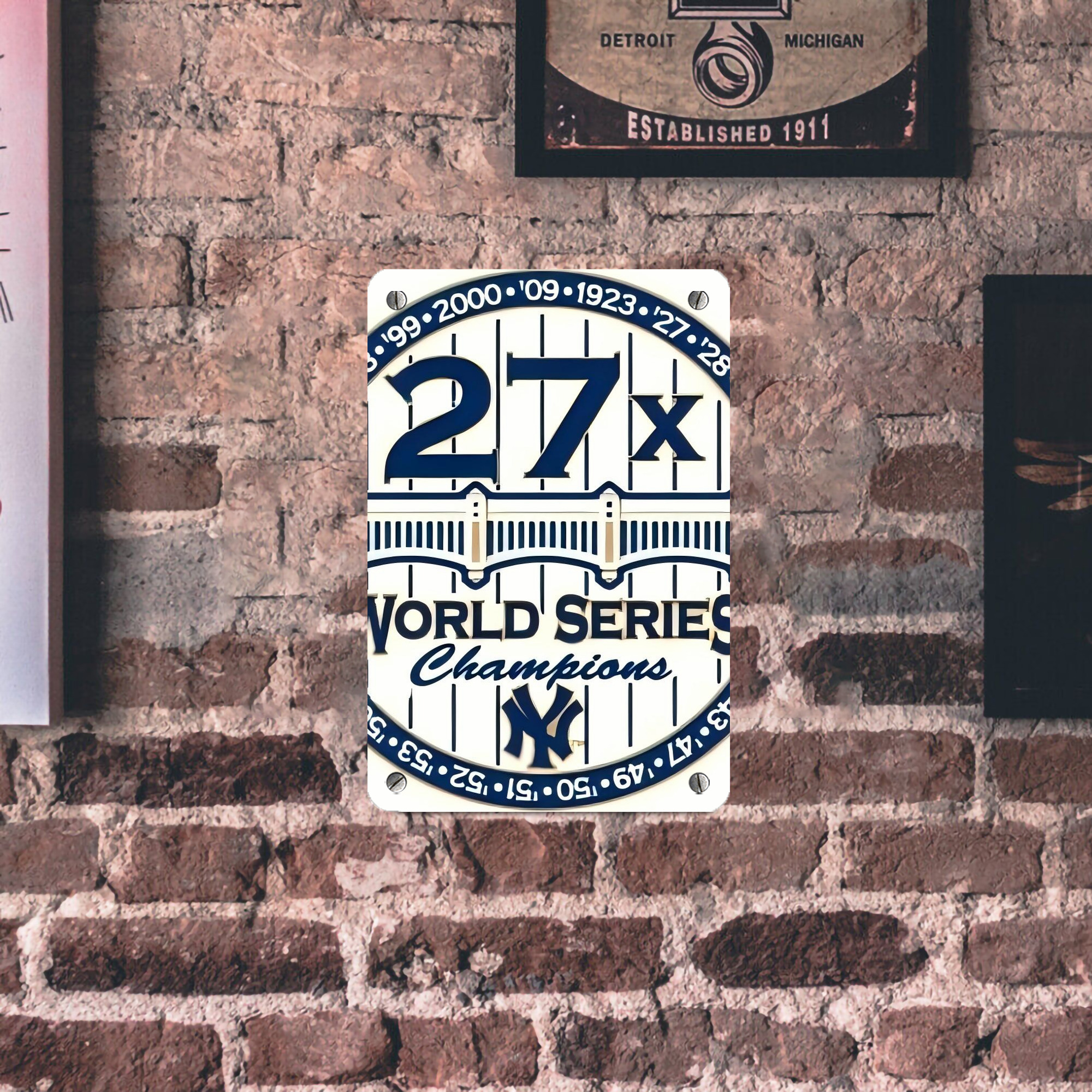 New York Yankees 263 Metal Tin Sign 8x12inch - High-Quality Full-Print Decorative Wall Art, Durable Rust-Resistant Metal Plaque For Living Room, Bedroom, Kitchen, Office, Bar Décor